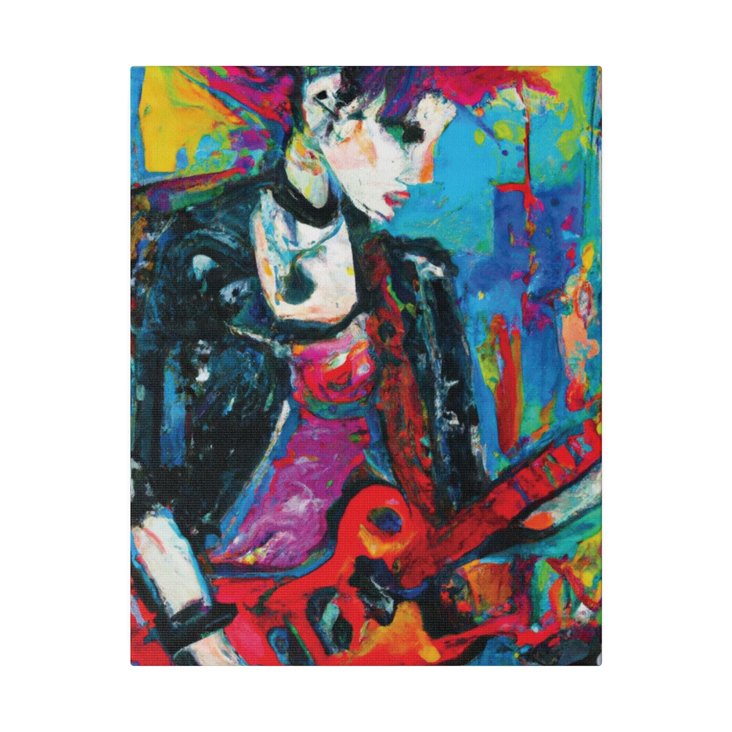 9051F - Rockstar Oil Painting Style Print | Poster | Home Decor | Wall Art | Music Art | Canvas