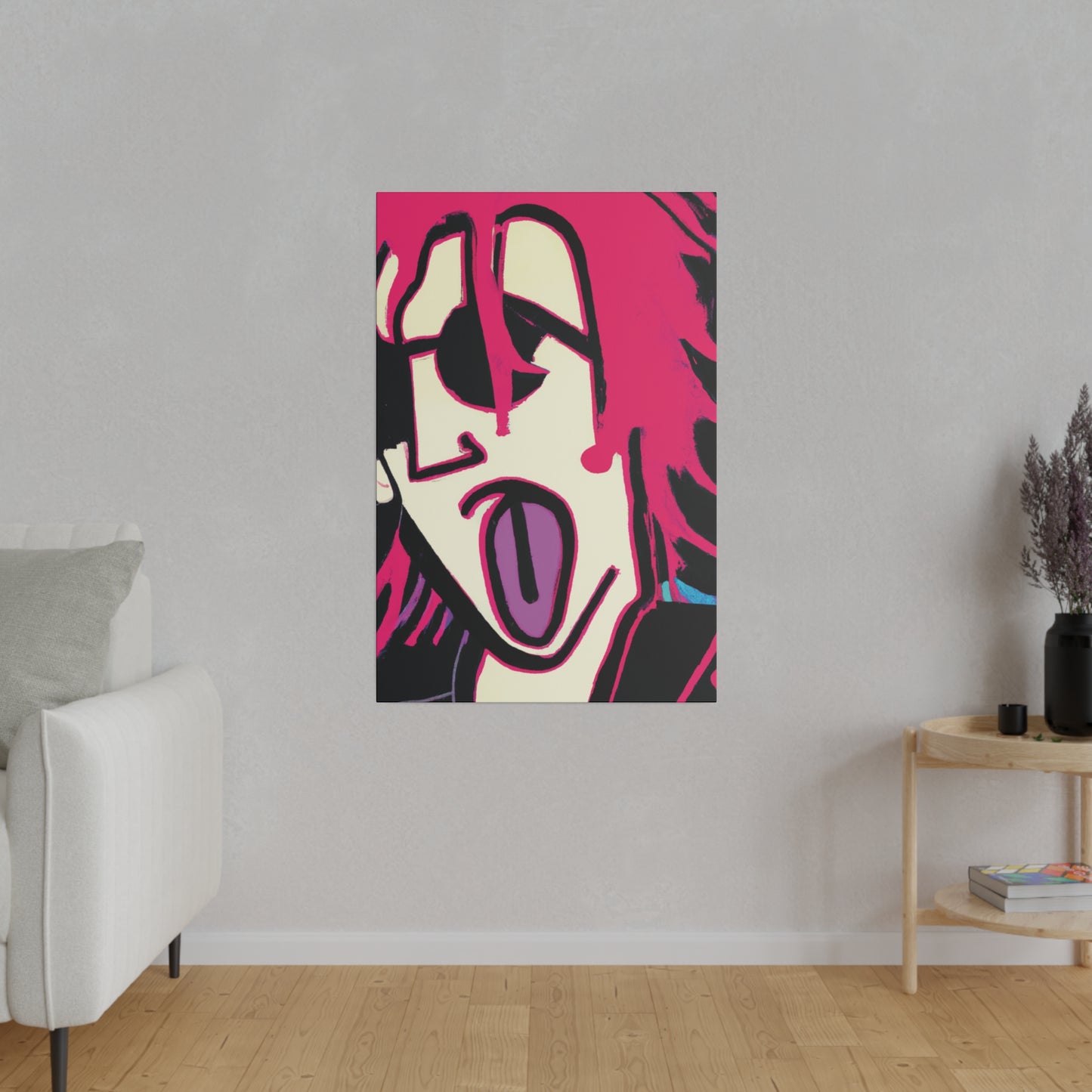 7356Q - Rockstar Painting Print | Face | Abstract | Poster | Home Decor | Wall Art | Music Art | Canvas