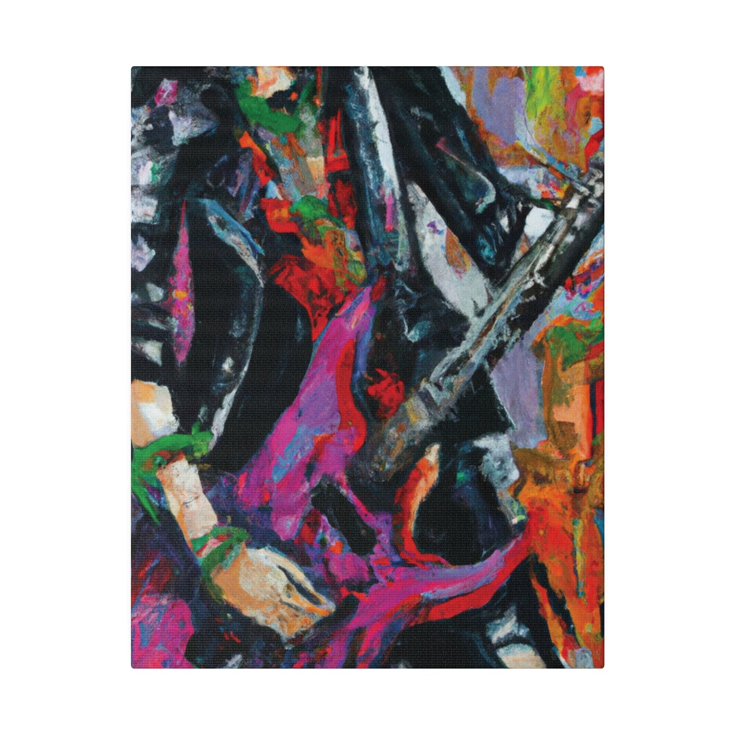 3622Z - Rockstar Oil Painting Style Print | Poster | Home Decor | Wall Art | Music Art | Canvas