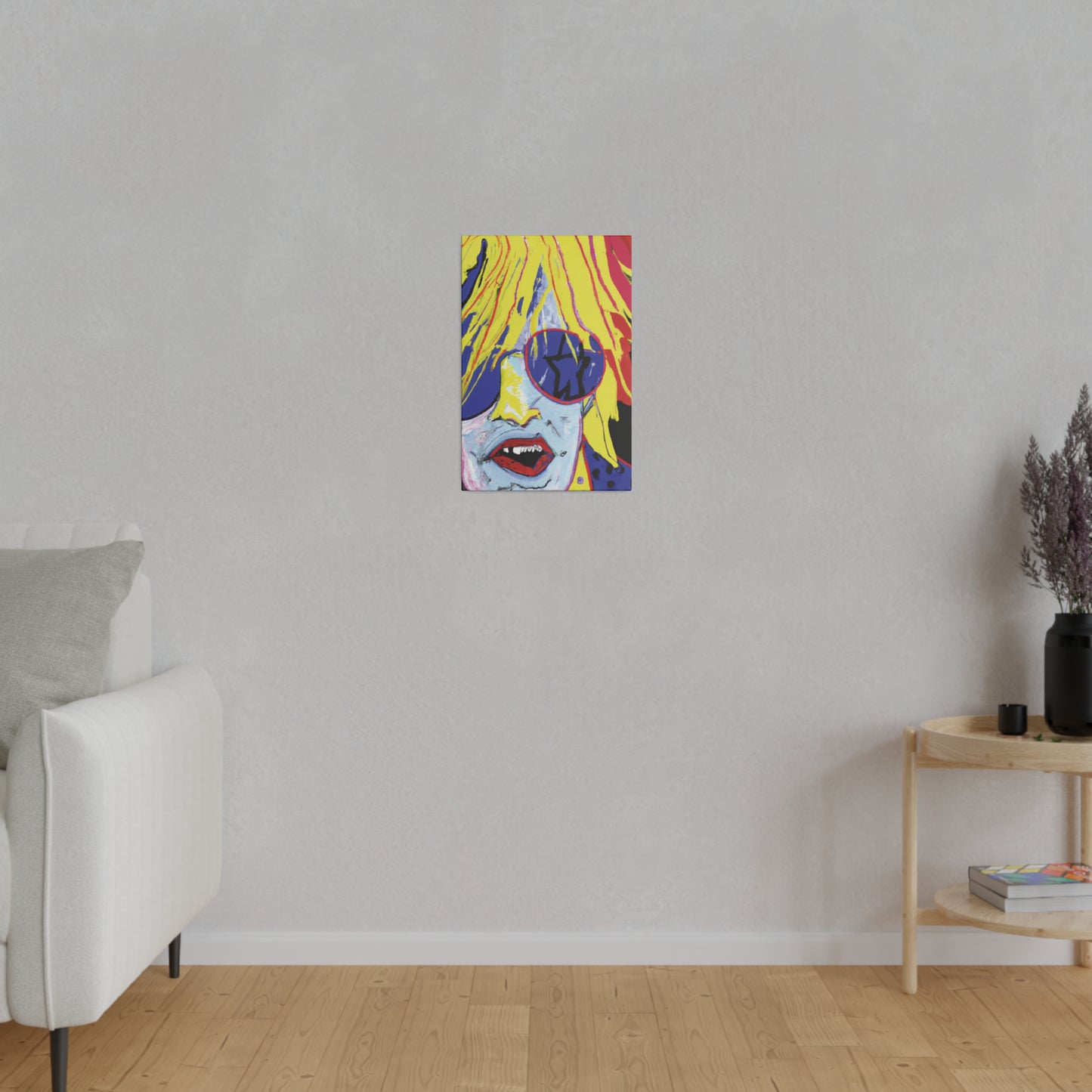 8742G - Rockstar Painting Print | Face | Abstract | Poster | Home Decor | Wall Art | Music Art | Canvas