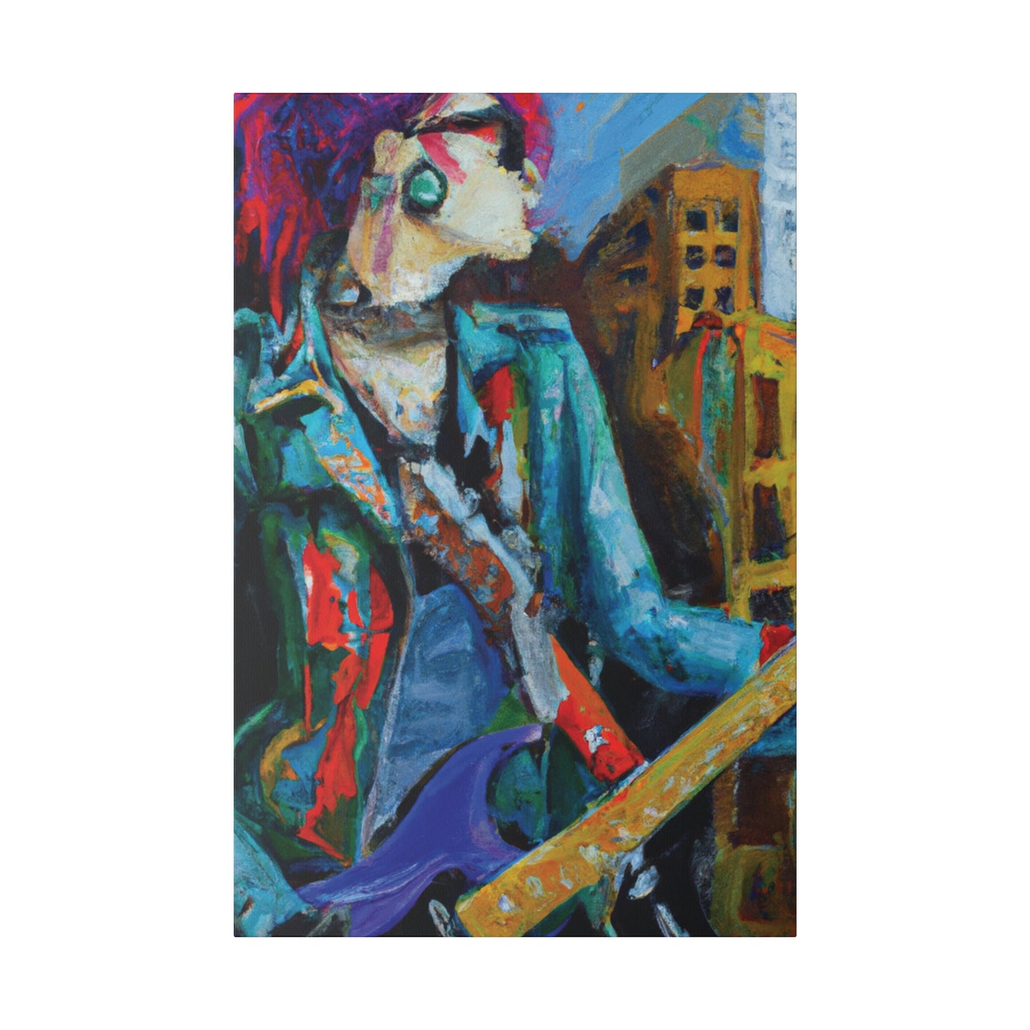 8911G - Rockstar Oil Painting Style Print | Poster | Home Decor | Wall Art | Music Art | Canvas