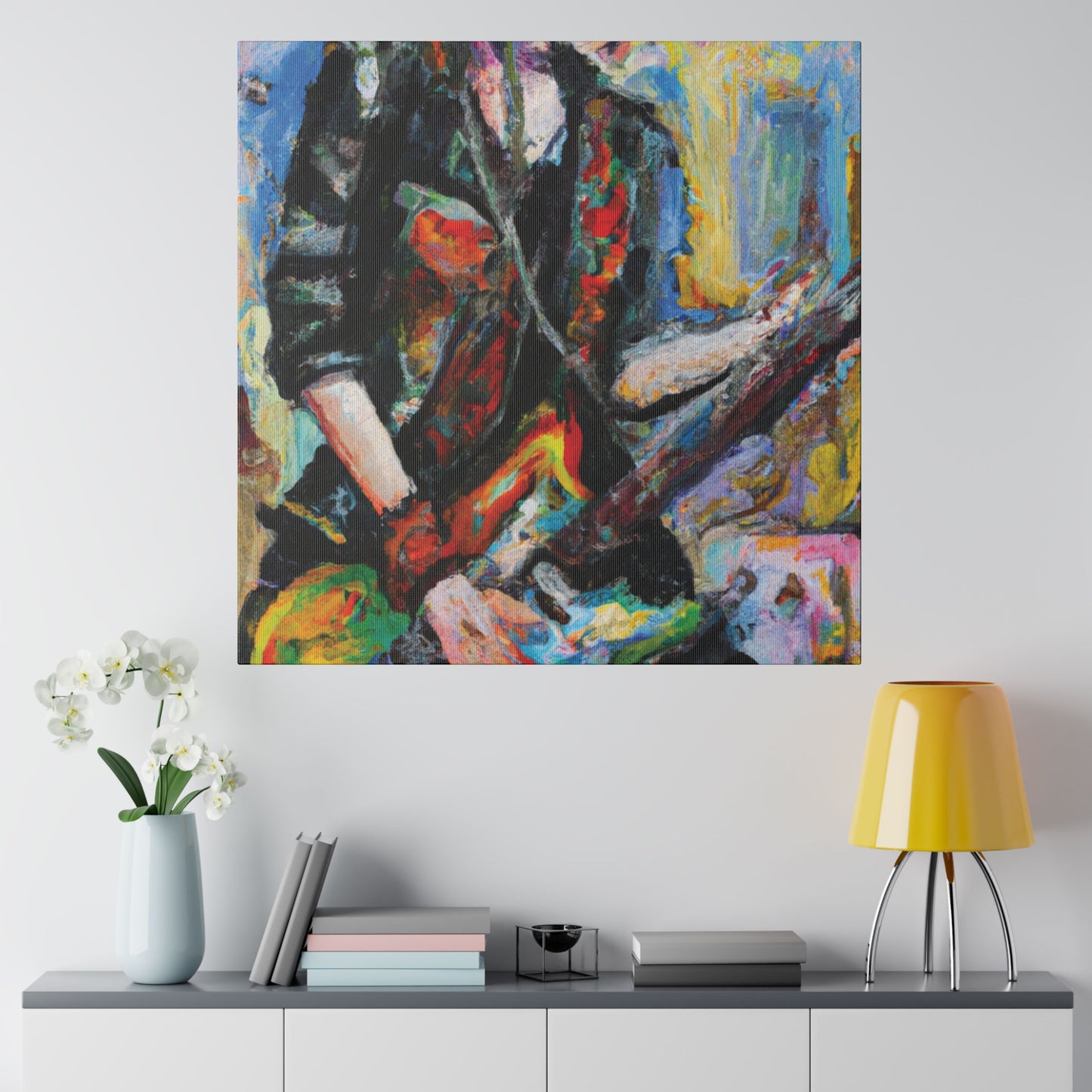 4658Z - Rockstar Oil Painting Style Print | Poster | Home Decor | Wall Art | Music Art | Canvas