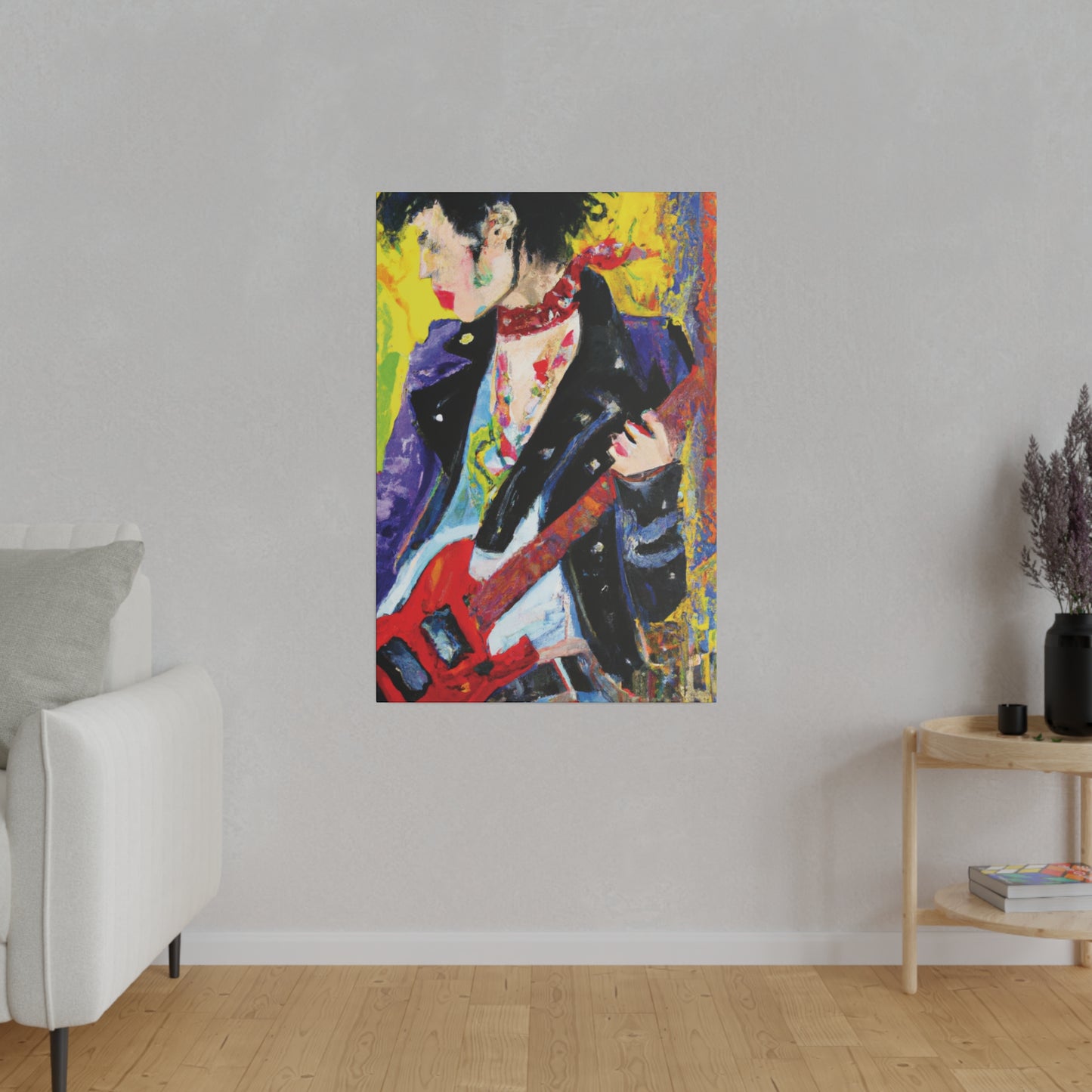 4600X - Rockstar Oil Painting Style Print | Poster | Home Decor | Wall Art | Music Art | Canvas