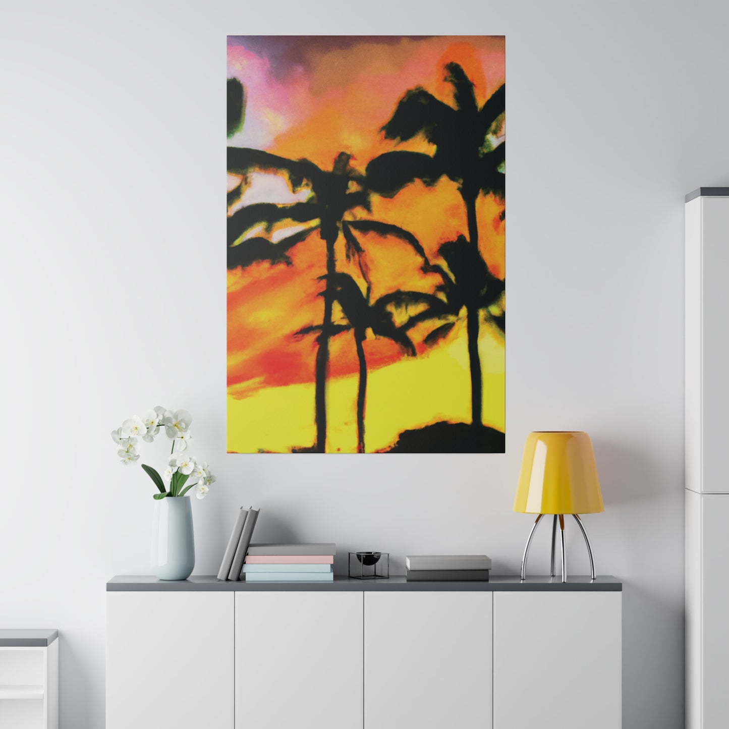 8694V - Miami Beach Sunset Painting Print | Miami | Beach | Sunset | Poster | Home Decor | Wall Art | Canvas