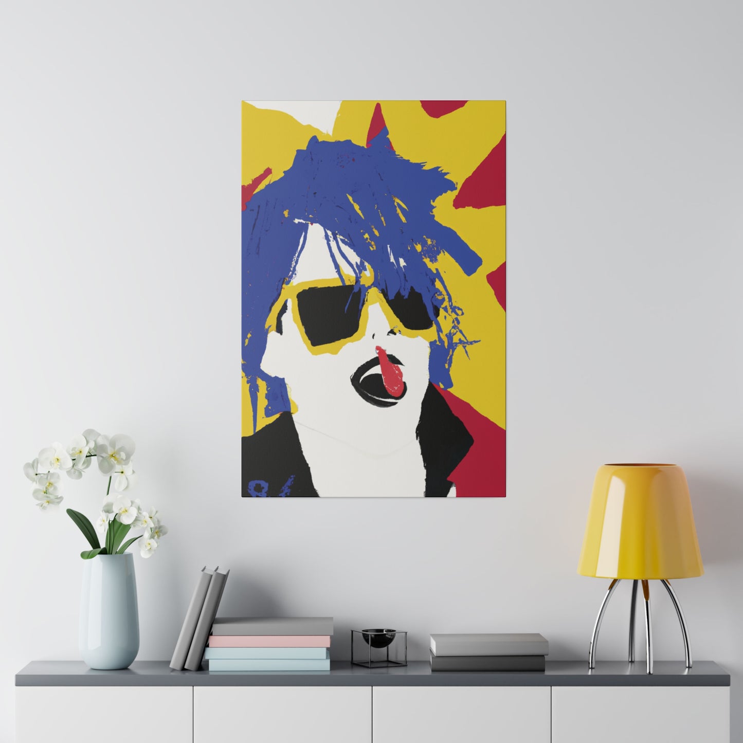 3157P - Rockstar Painting Print | Face | Abstract | Poster | Home Decor | Wall Art | Music Art | Canvas