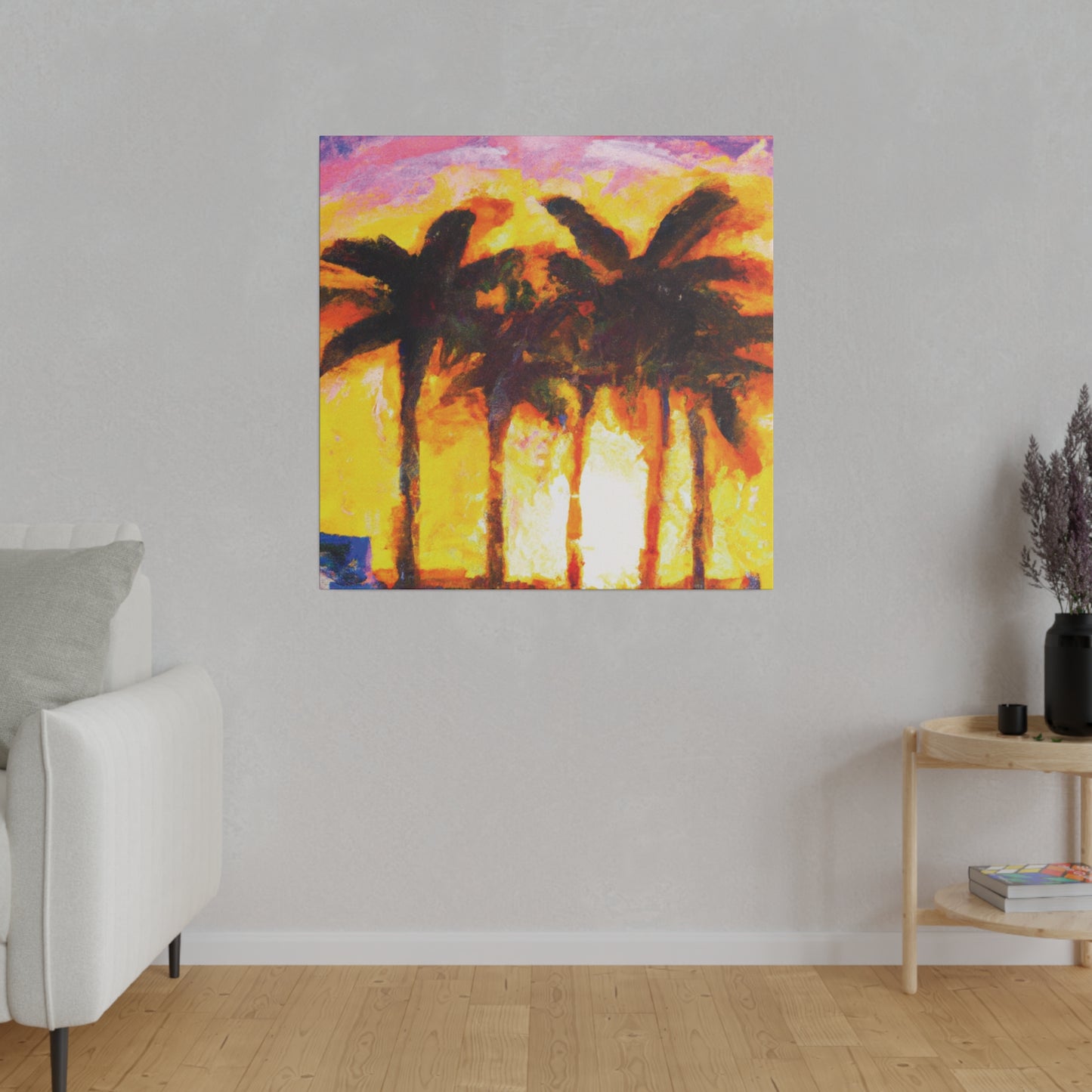 1535V - Miami Beach Sunset Painting Print | Miami | Beach | Sunset | Poster | Home Decor | Wall Art | Canvas