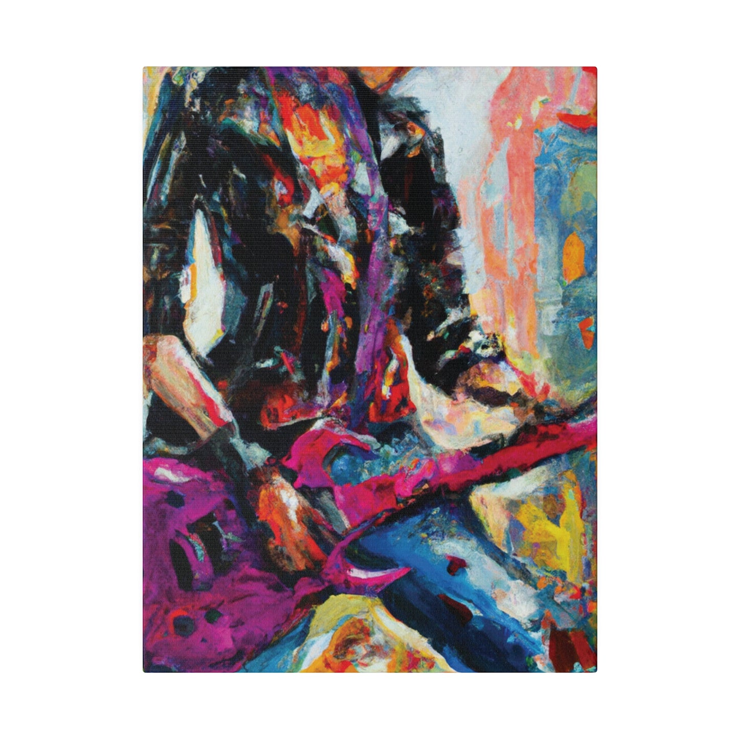 9175L - Rockstar Oil Painting Style Print | Poster | Home Decor | Wall Art | Music Art | Canvas