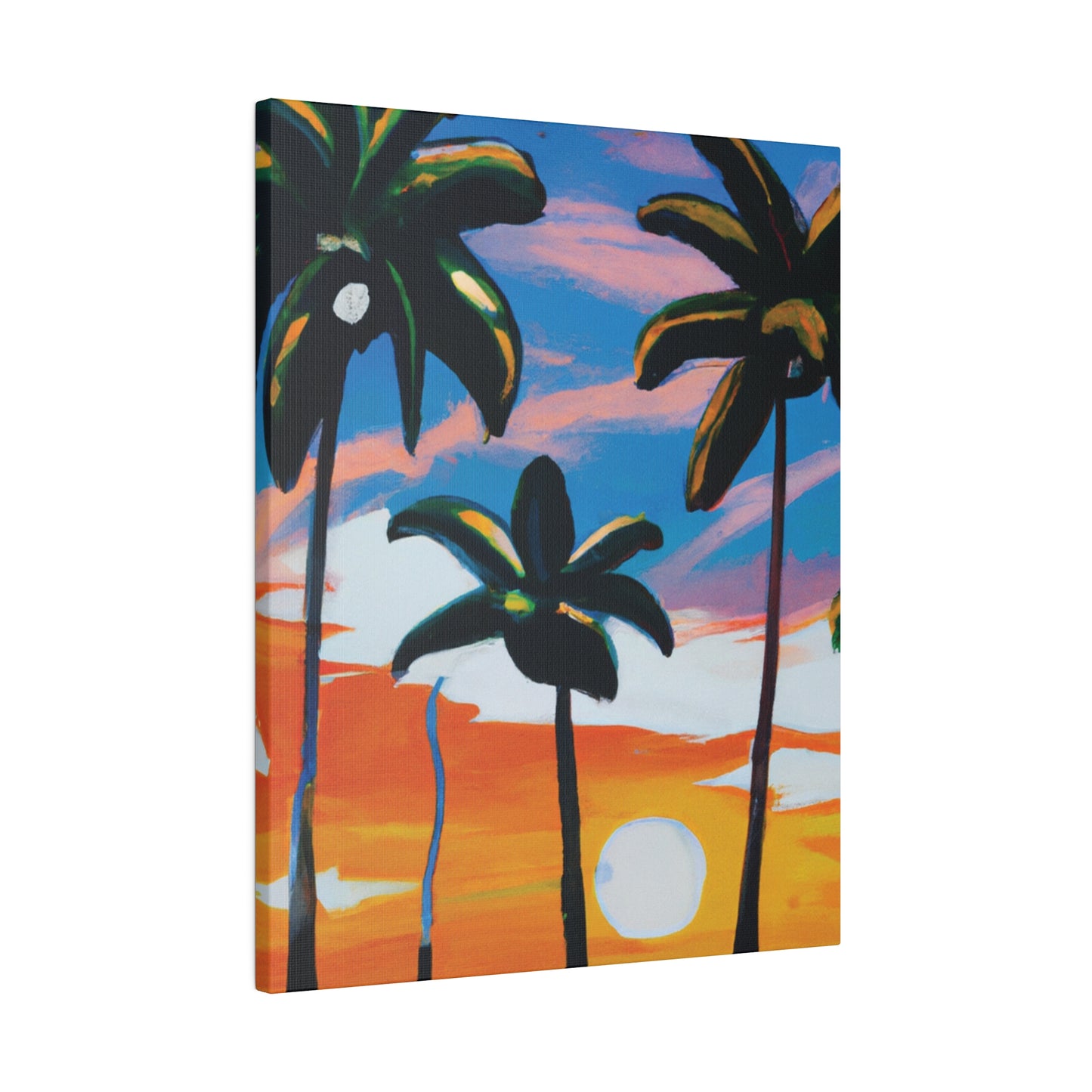 7745G - Miami Beach Sunset Painting Print | Miami | Beach | Sunset | Poster | Home Decor | Wall Art | Canvas