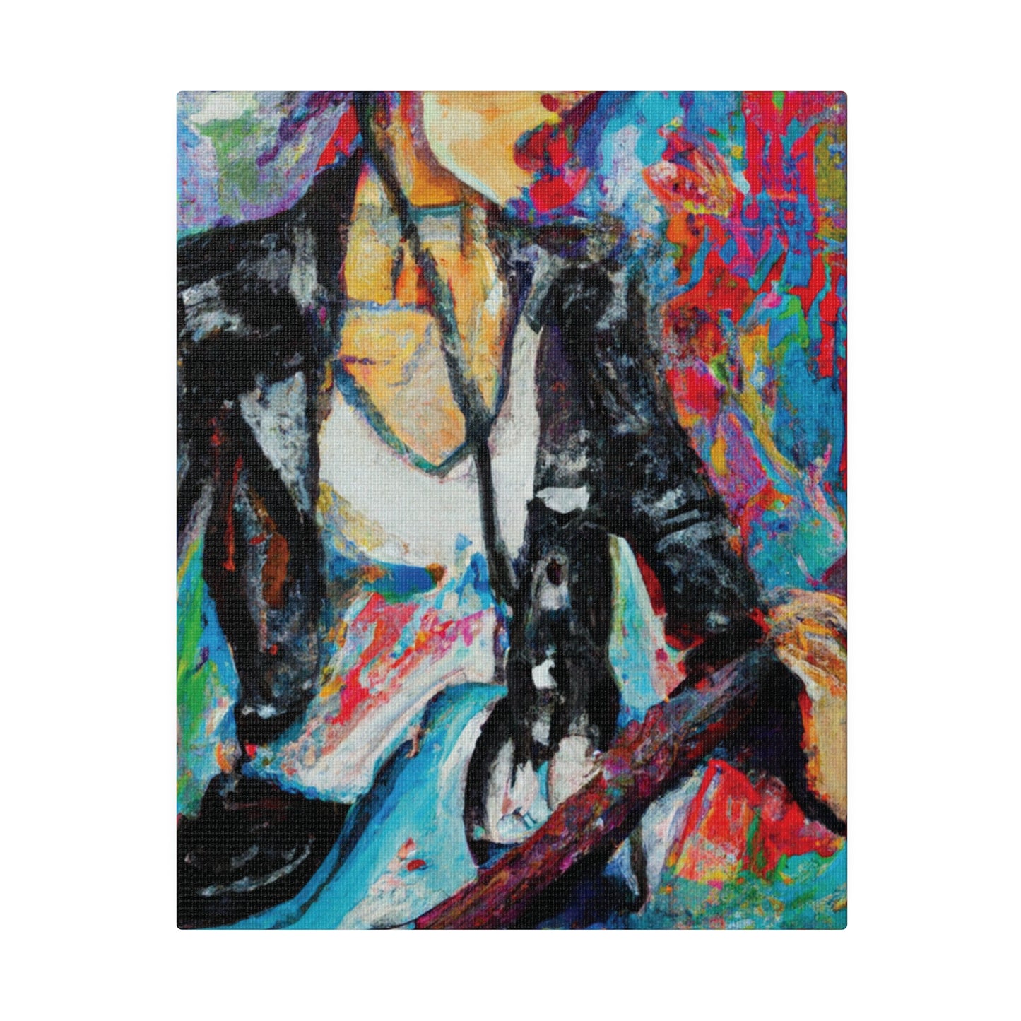 3492Z - Rockstar Oil Painting Style Print | Poster | Home Decor | Wall Art | Music Art | Canvas