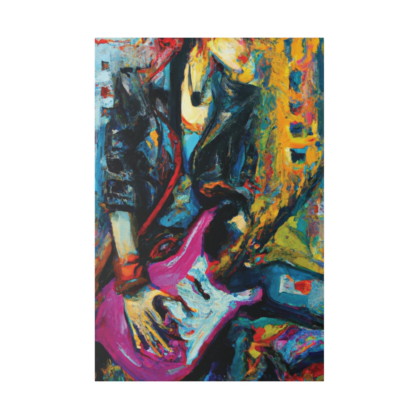 6873X - Rockstar Oil Painting Style Print | Poster | Home Decor | Wall Art | Music Art | Canvas