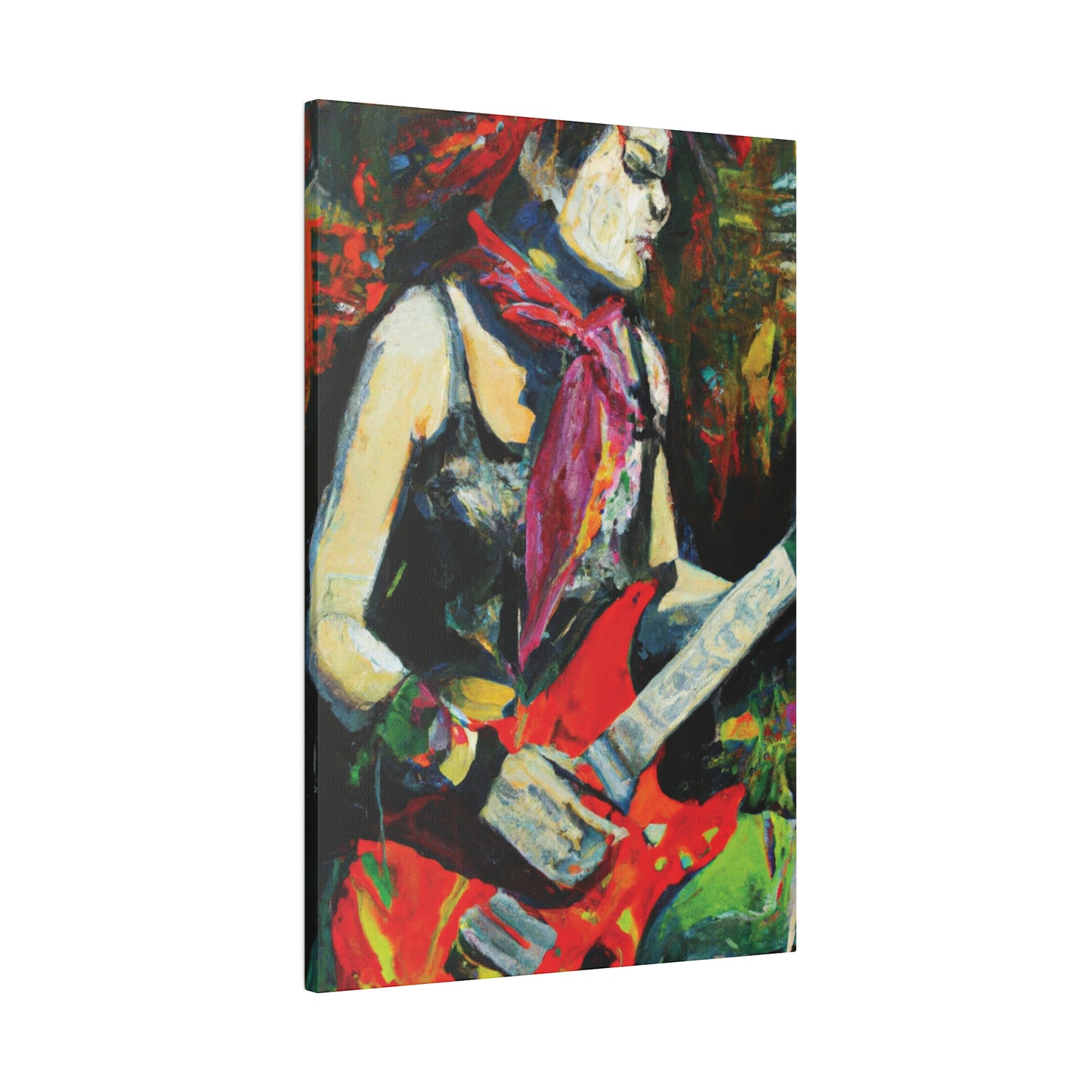 7203Q - Rockstar Oil Painting Style Print | Poster | Home Decor | Wall Art | Music Art | Canvas