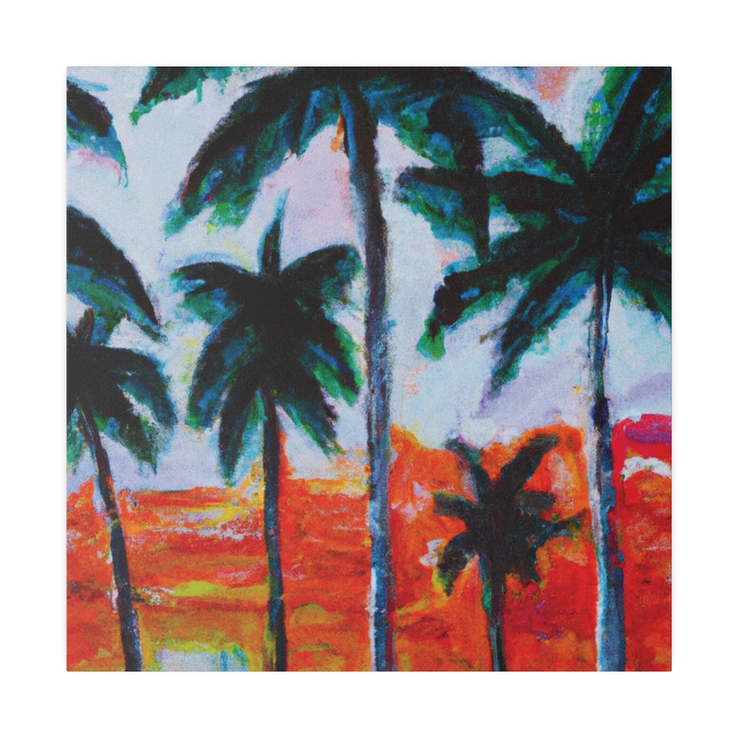 5398G - Miami Beach Sunset Painting Print | Miami | Beach | Sunset | Poster | Home Decor | Wall Art | Canvas