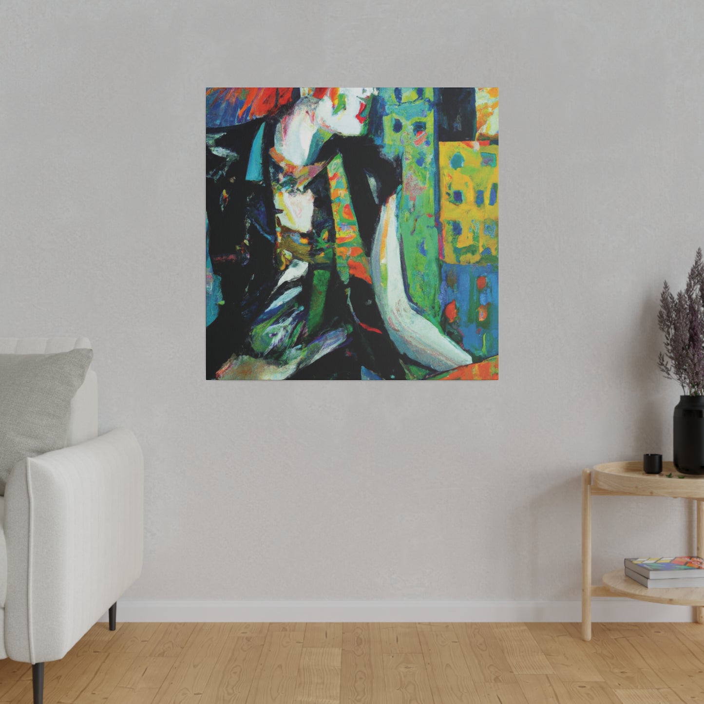 8726V - Rockstar Oil Painting Style Print | Poster | Home Decor | Wall Art | Music Art | Canvas