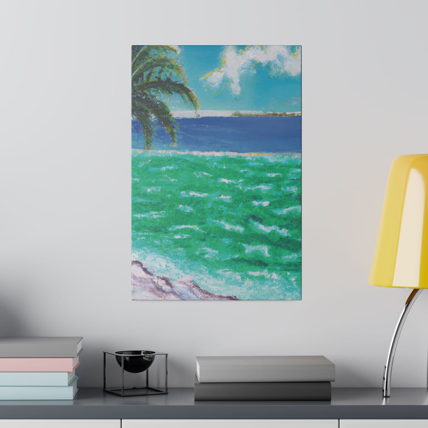 8274K - Bahamas Ocean Painting Print | Bahamas | Ocean | Beach | Poster | Home Decor | Wall Art | Canvas