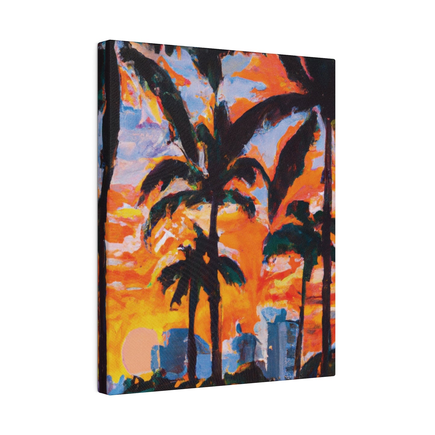 8957Q - Miami Beach Sunset Painting Print | Miami | Beach | Sunset | Poster | Home Decor | Wall Art | Canvas