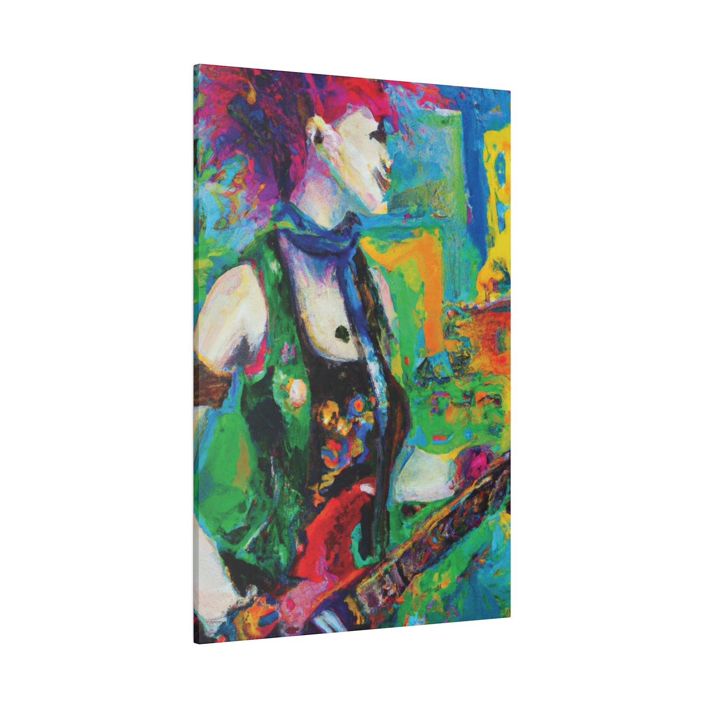 3467C - Rockstar Oil Painting Style Print | Poster | Home Decor | Wall Art | Music Art | Canvas