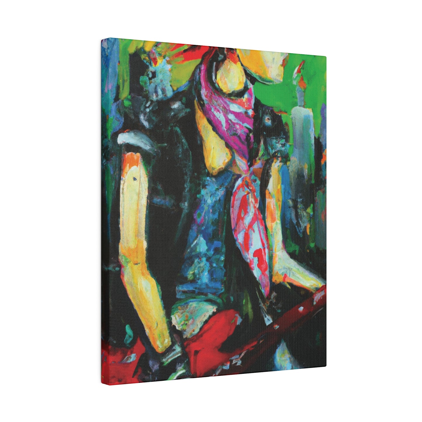 5198V - Rockstar Oil Painting Style Print | Poster | Home Decor | Wall Art | Music Art | Canvas