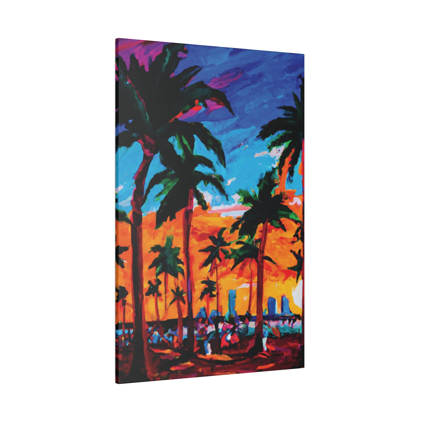 8453X - Miami Beach Sunset Painting Print | Miami | Beach | Sunset | Poster | Home Decor | Wall Art | Canvas