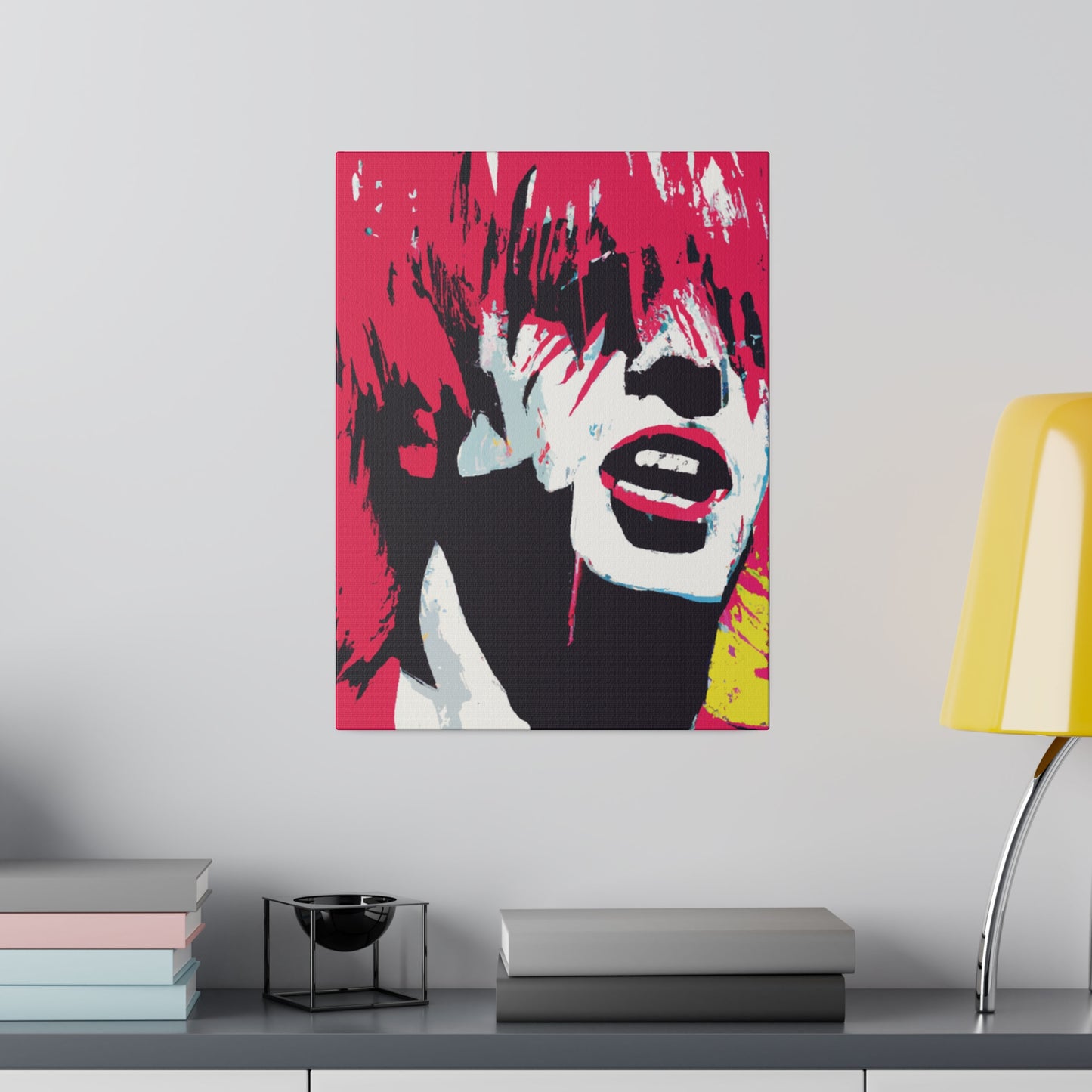 8269P - Rockstar Painting Print | Face | Abstract | Poster | Home Decor | Wall Art | Music Art | Canvas