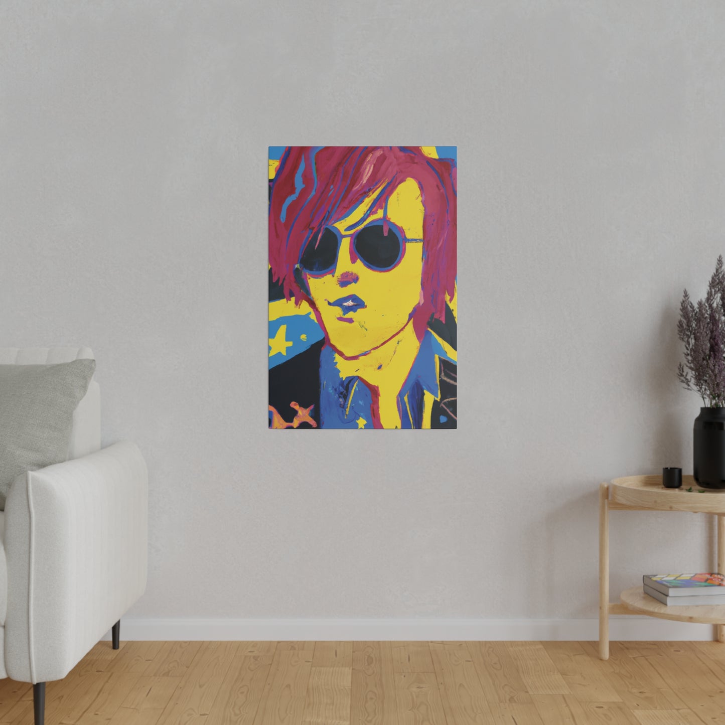 4543H - Rockstar Painting Print | Face | Abstract | Poster | Home Decor | Wall Art | Music Art | Canvas