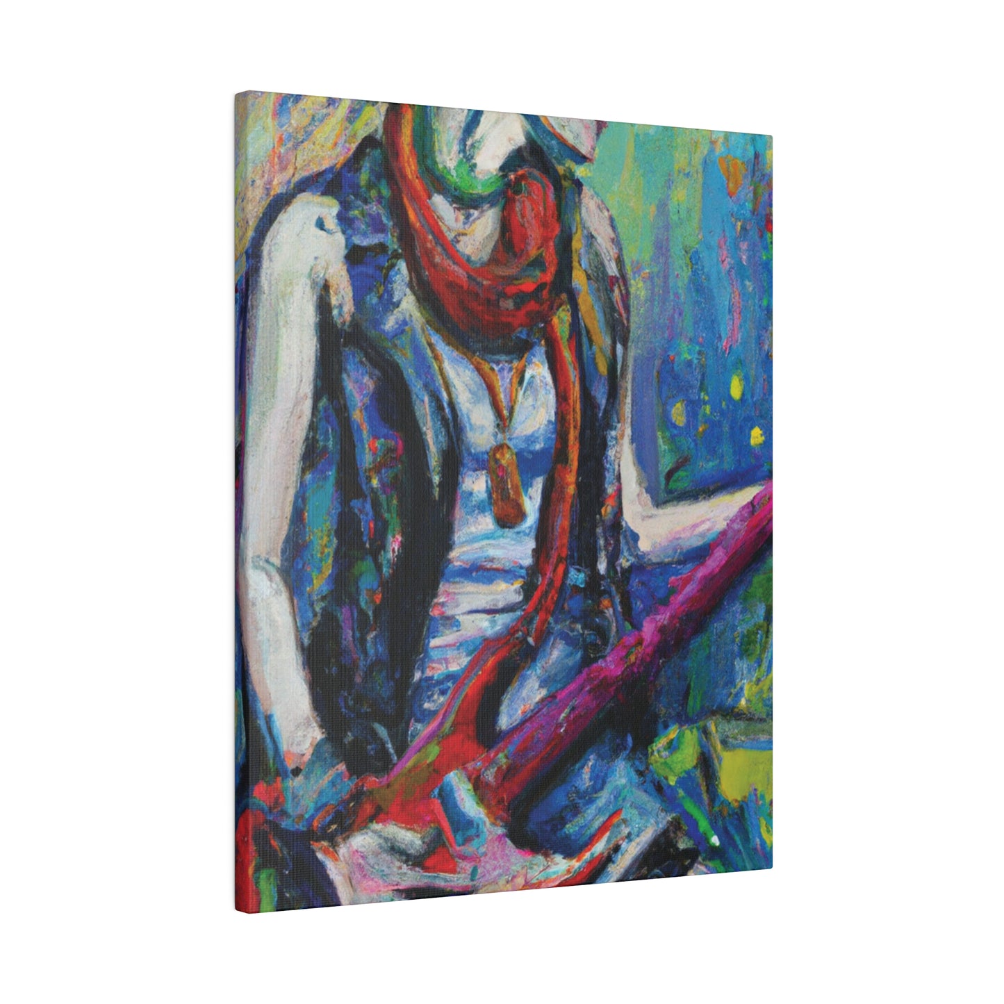 6328G - Rockstar Oil Painting Style Print | Poster | Home Decor | Wall Art | Music Art | Canvas