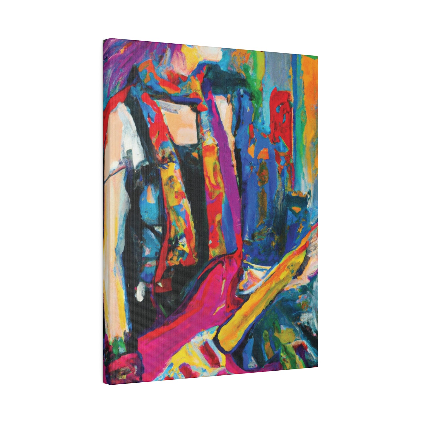 9798G - Rockstar Oil Painting Style Print | Poster | Home Decor | Wall Art | Music Art | Canvas