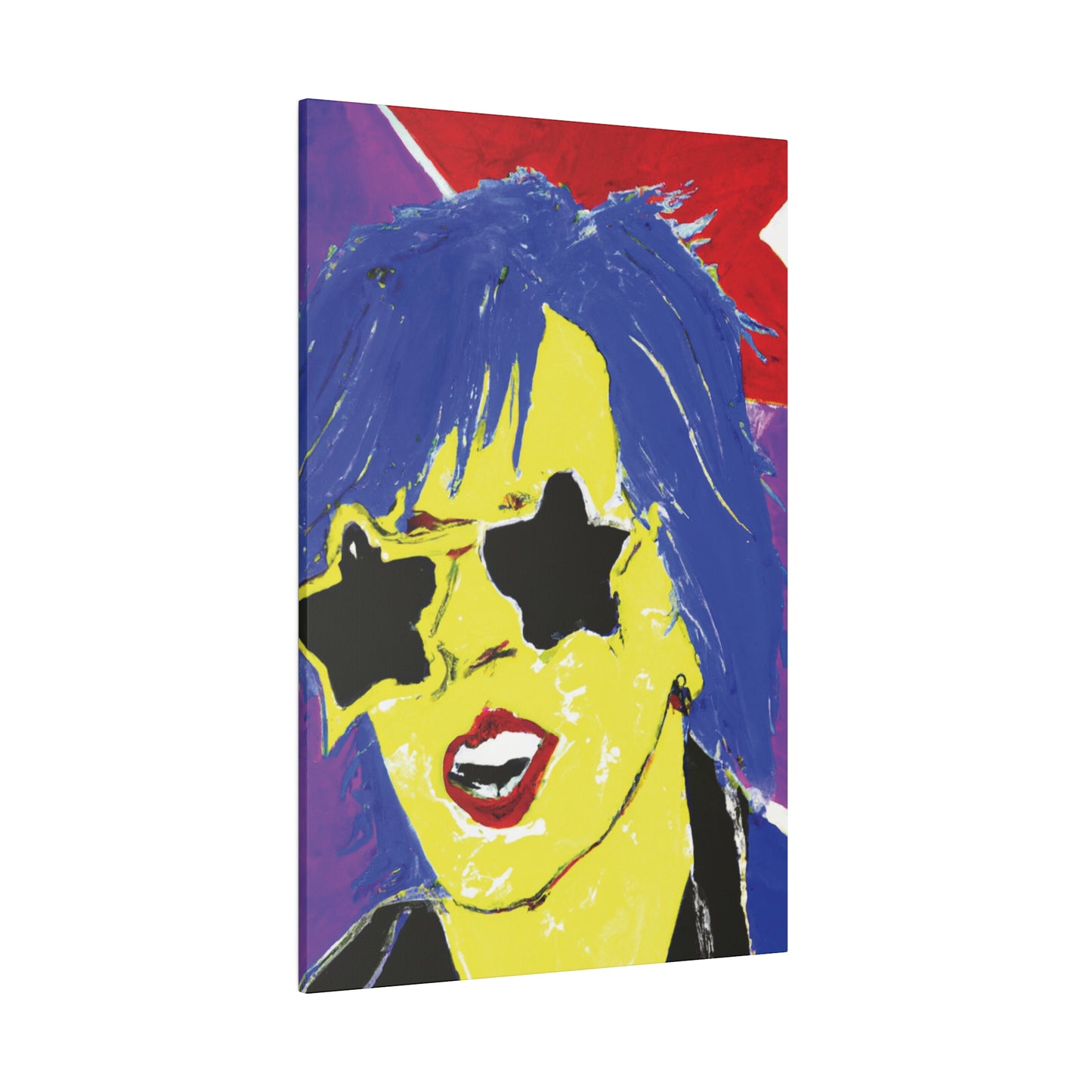 6721Z - Rockstar Painting Print | Face | Abstract | Poster | Home Decor | Wall Art | Music Art | Canvas