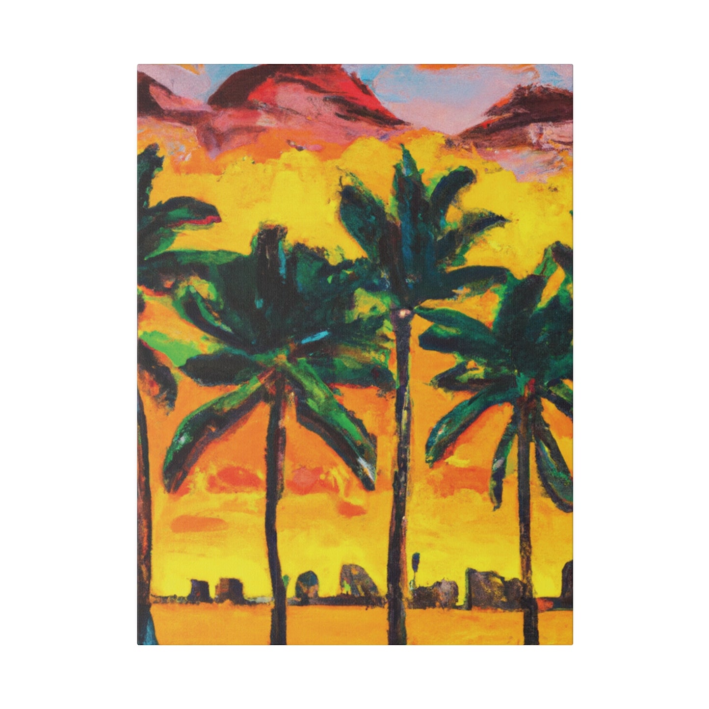 3622W - Miami Beach Sunset Painting Print | Miami | Beach | Sunset | Poster | Home Decor | Wall Art | Canvas