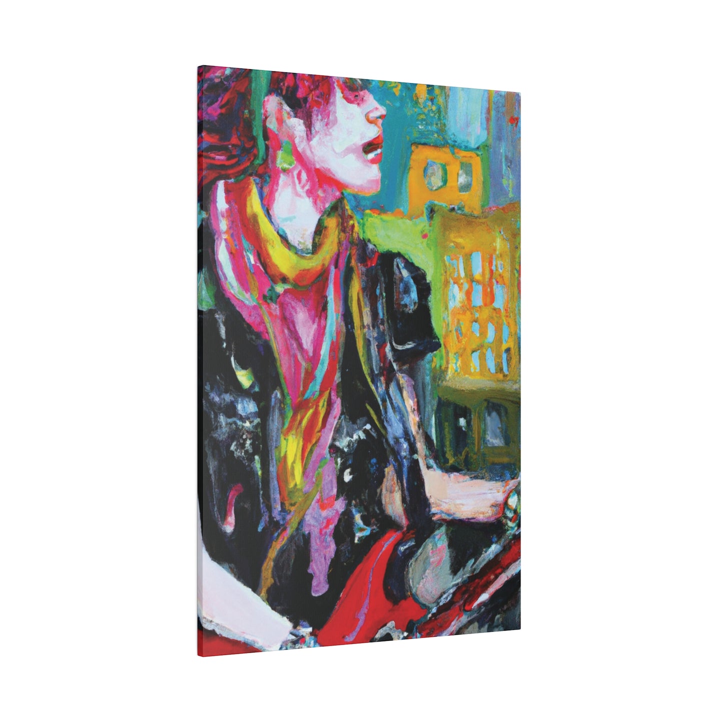 9896T - Rockstar Oil Painting Style Print | Poster | Home Decor | Wall Art | Music Art | Canvas