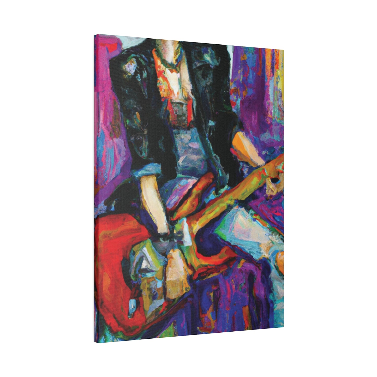 6268K - Rockstar Oil Painting Style Print | Poster | Home Decor | Wall Art | Music Art | Canvas