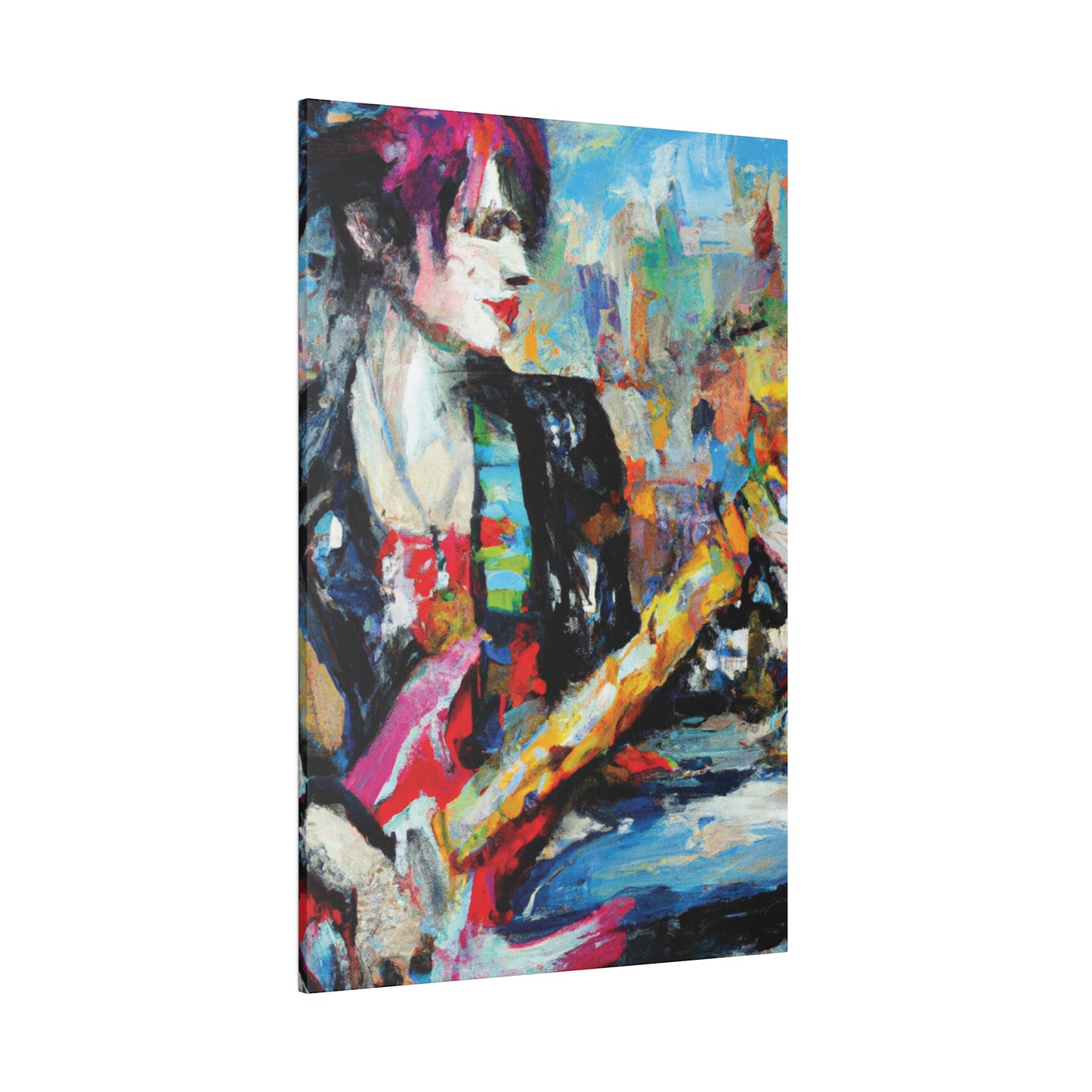 8162K - Rockstar Oil Painting Style Print | Poster | Home Decor | Wall Art | Music Art | Canvas