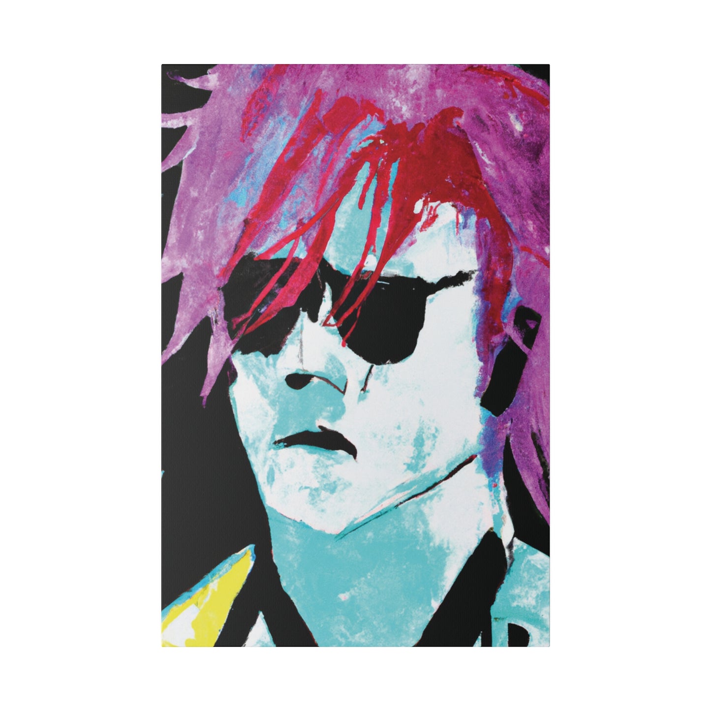 414V - Rockstar Painting Print | Face | Abstract | Poster | Home Decor | Wall Art | Music Art | Canvas