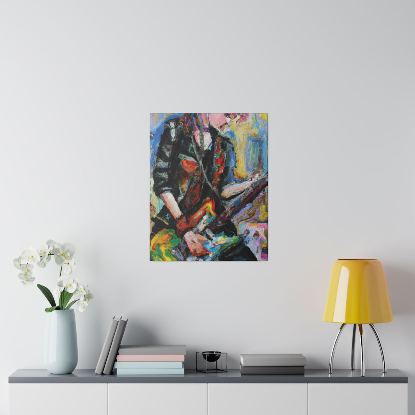 4658Z - Rockstar Oil Painting Style Print | Poster | Home Decor | Wall Art | Music Art | Canvas