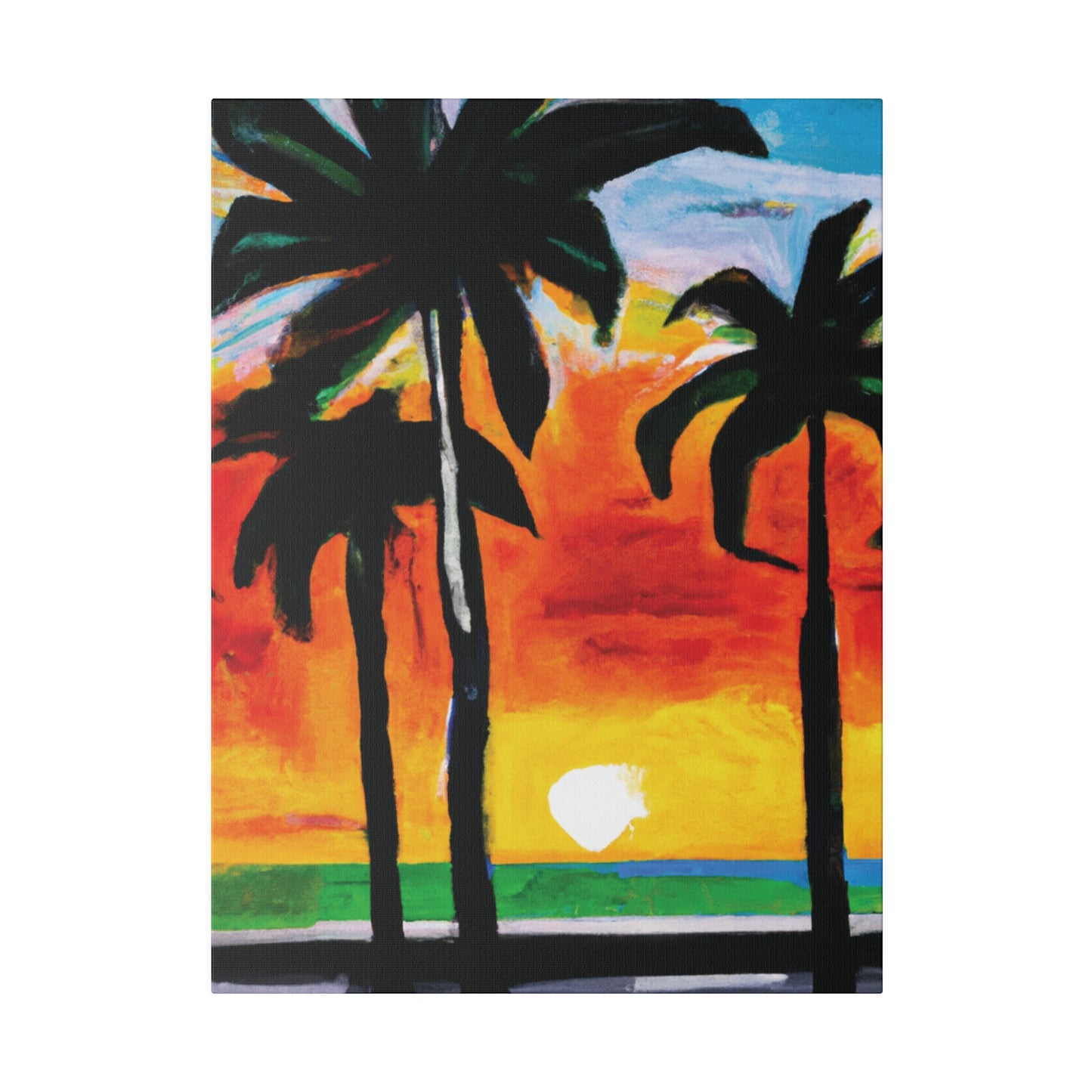 4312S - Miami Beach Sunset Painting Print | Miami | Beach | Sunset | Poster | Home Decor | Wall Art | Canvas