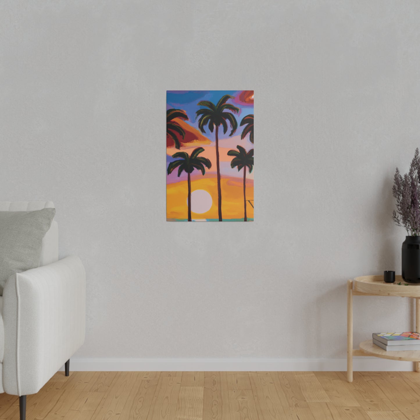 3282K - Miami Beach Sunset Painting Print | Miami | Beach | Sunset | Poster | Home Decor | Wall Art | Canvas