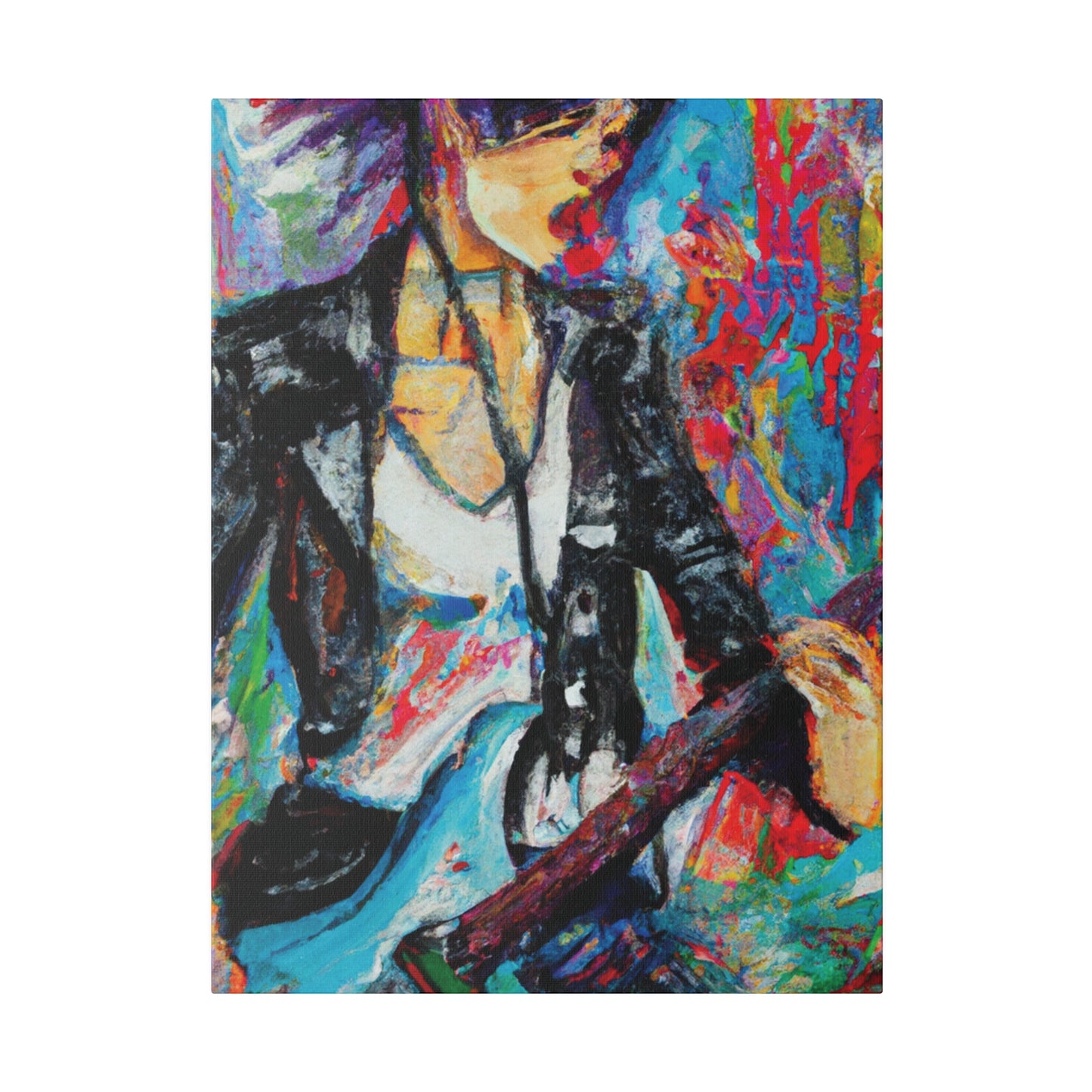 3492Z - Rockstar Oil Painting Style Print | Poster | Home Decor | Wall Art | Music Art | Canvas