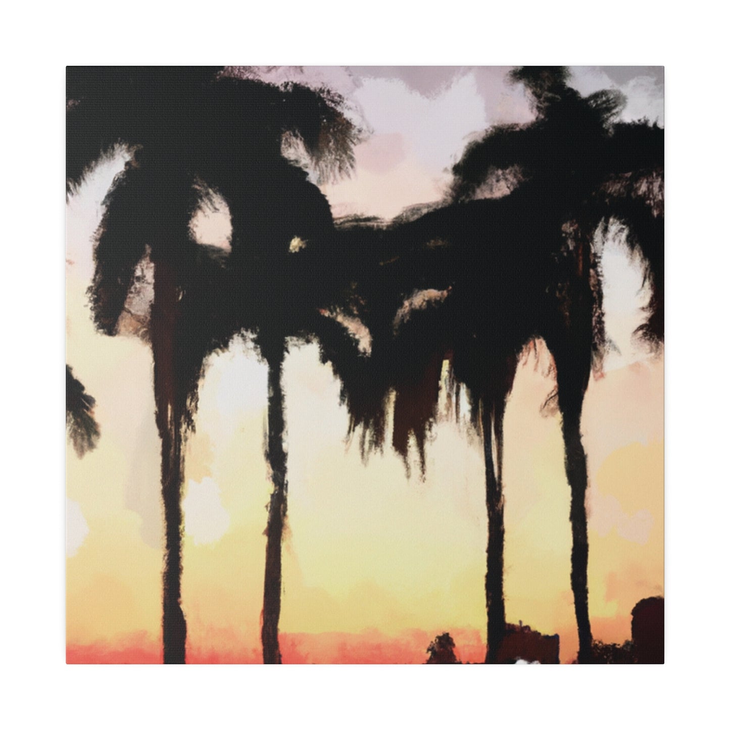 4763J - Miami Beach Sunset Painting Print | Miami | Beach | Sunset | Poster | Home Decor | Wall Art | Canvas