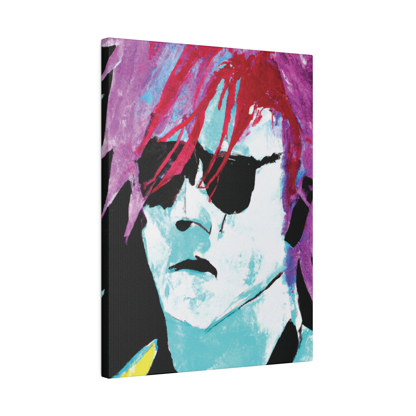 414V - Rockstar Painting Print | Face | Abstract | Poster | Home Decor | Wall Art | Music Art | Canvas