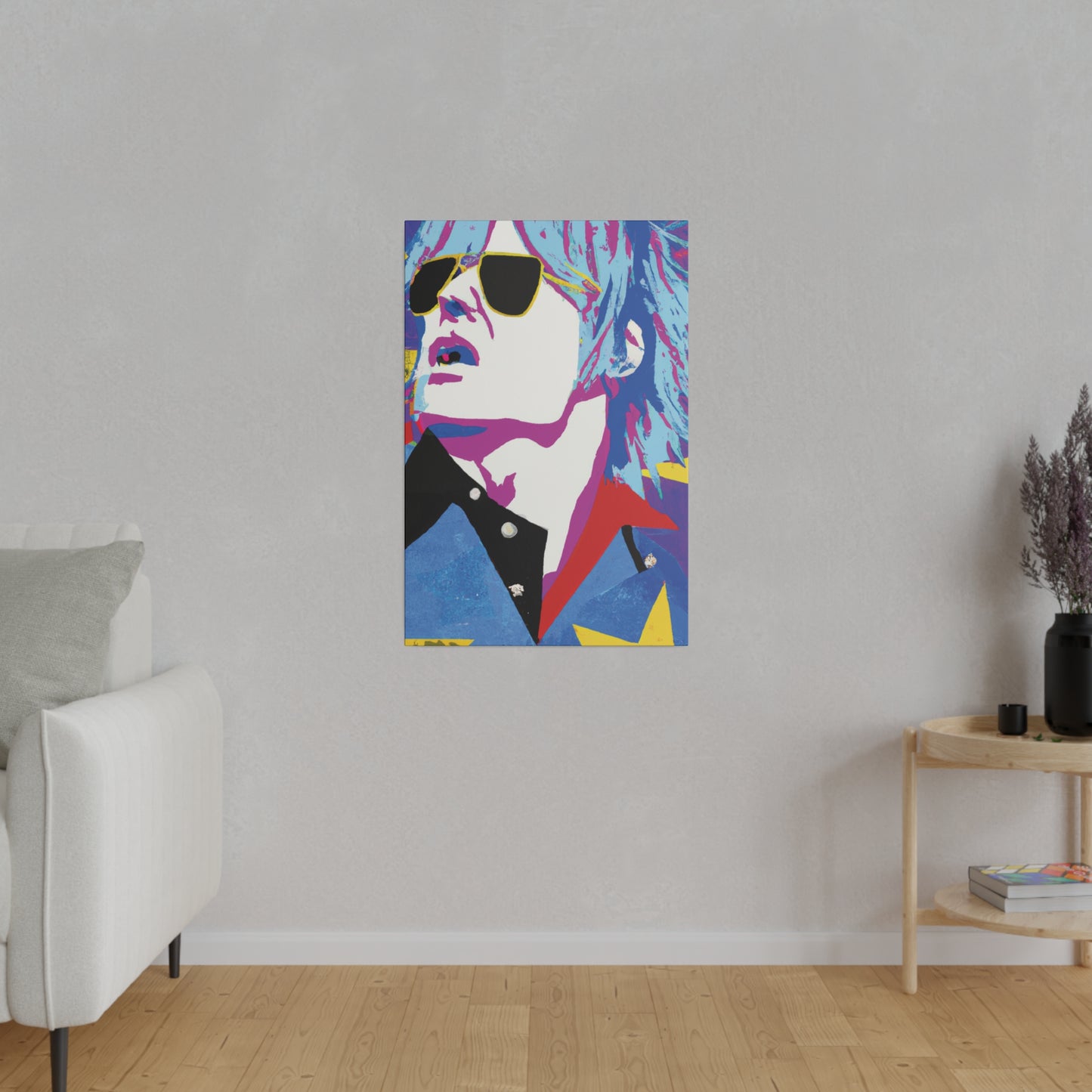 2808M - Rockstar Painting Print | Face | Abstract | Poster | Home Decor | Wall Art | Music Art | Canvas