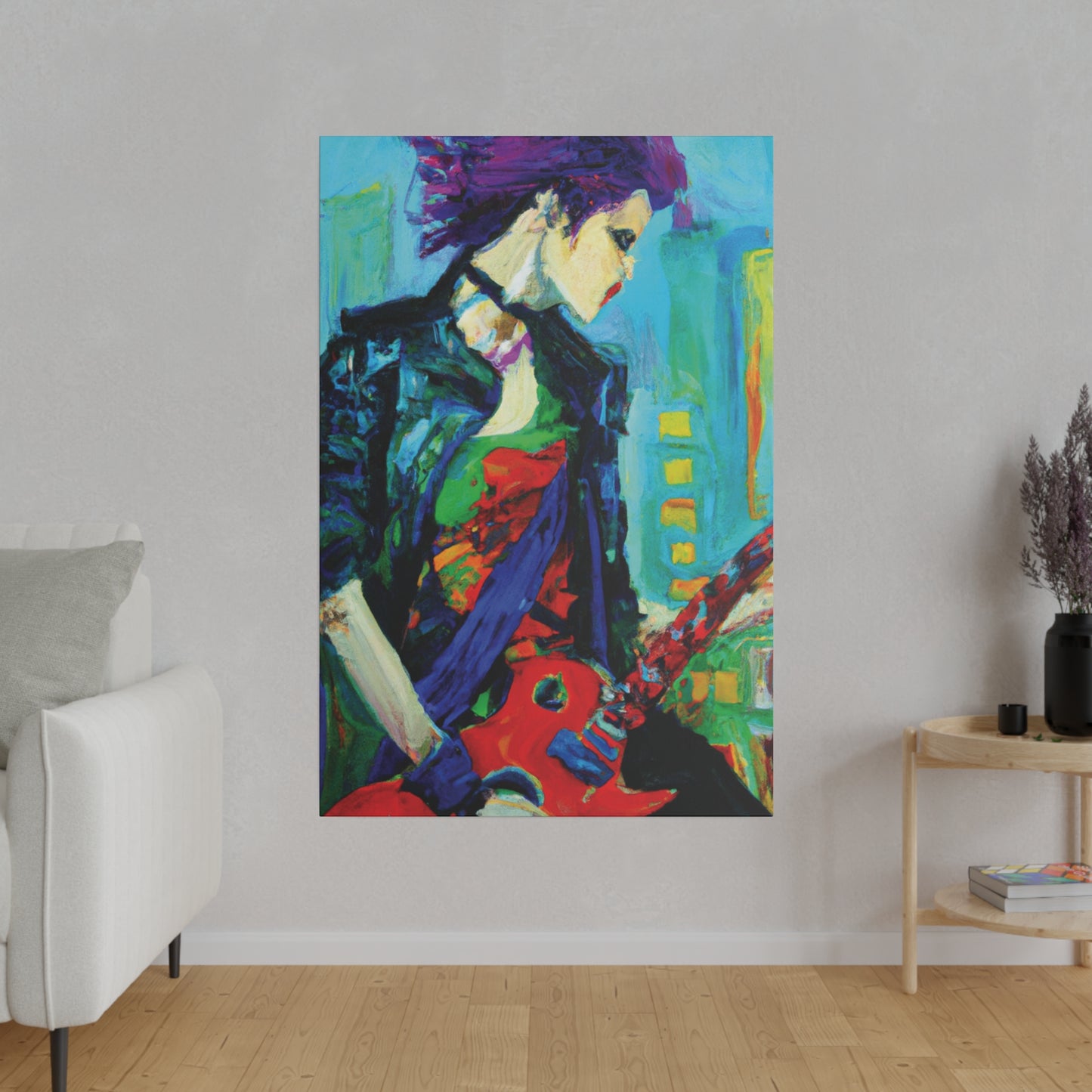 6756O - Rockstar Oil Painting Style Print | Poster | Home Decor | Wall Art | Music Art | Canvas