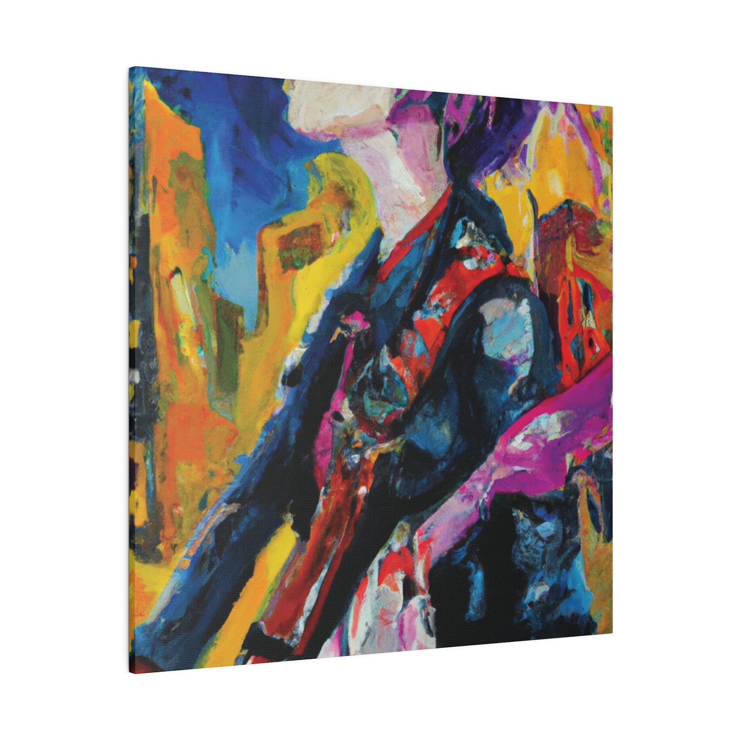 8245D - Rockstar Oil Painting Style Print | Poster | Home Decor | Wall Art | Music Art | Canvas