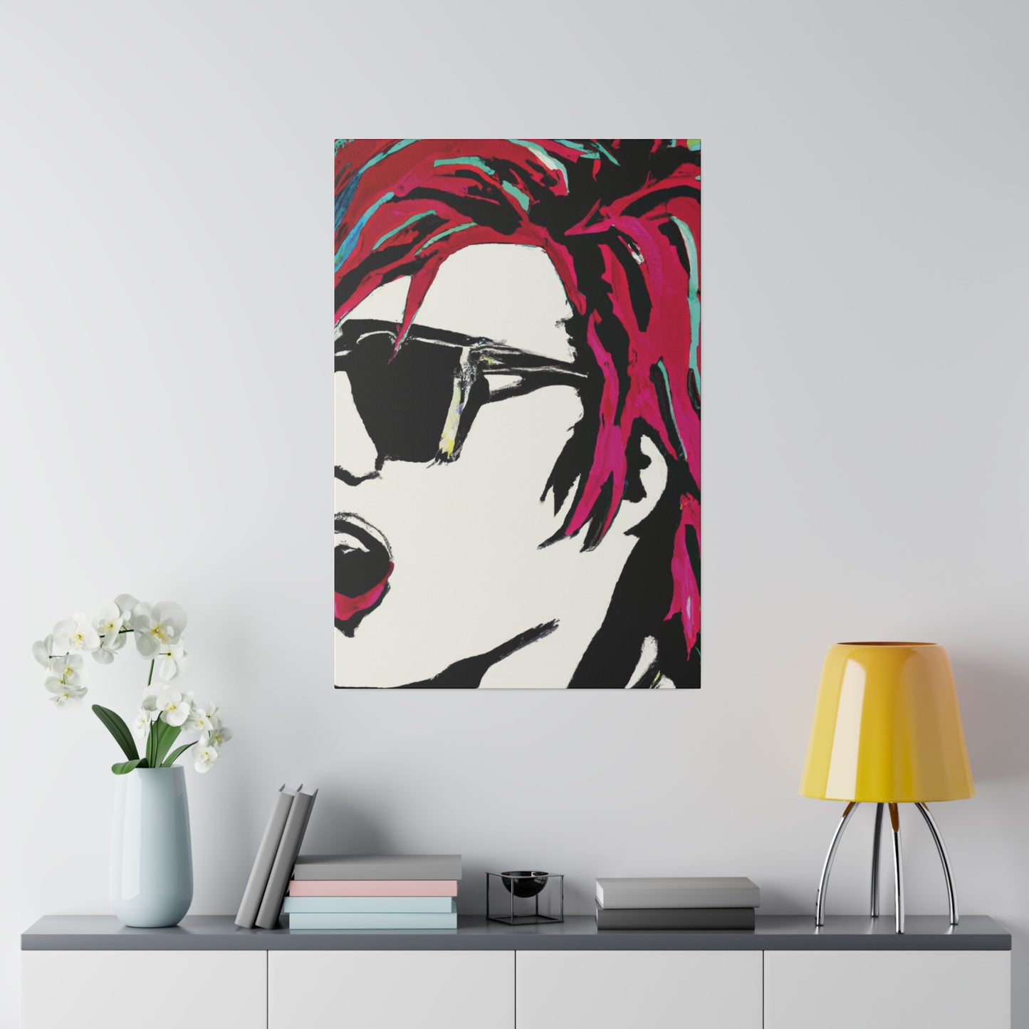 7835B - Rockstar Painting Print | Face | Abstract | Poster | Home Decor | Wall Art | Music Art | Canvas