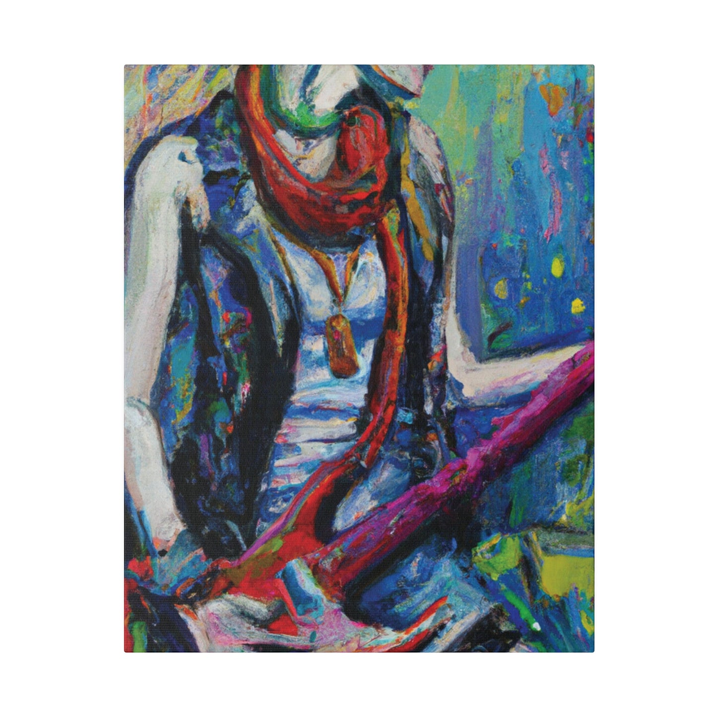 6328G - Rockstar Oil Painting Style Print | Poster | Home Decor | Wall Art | Music Art | Canvas