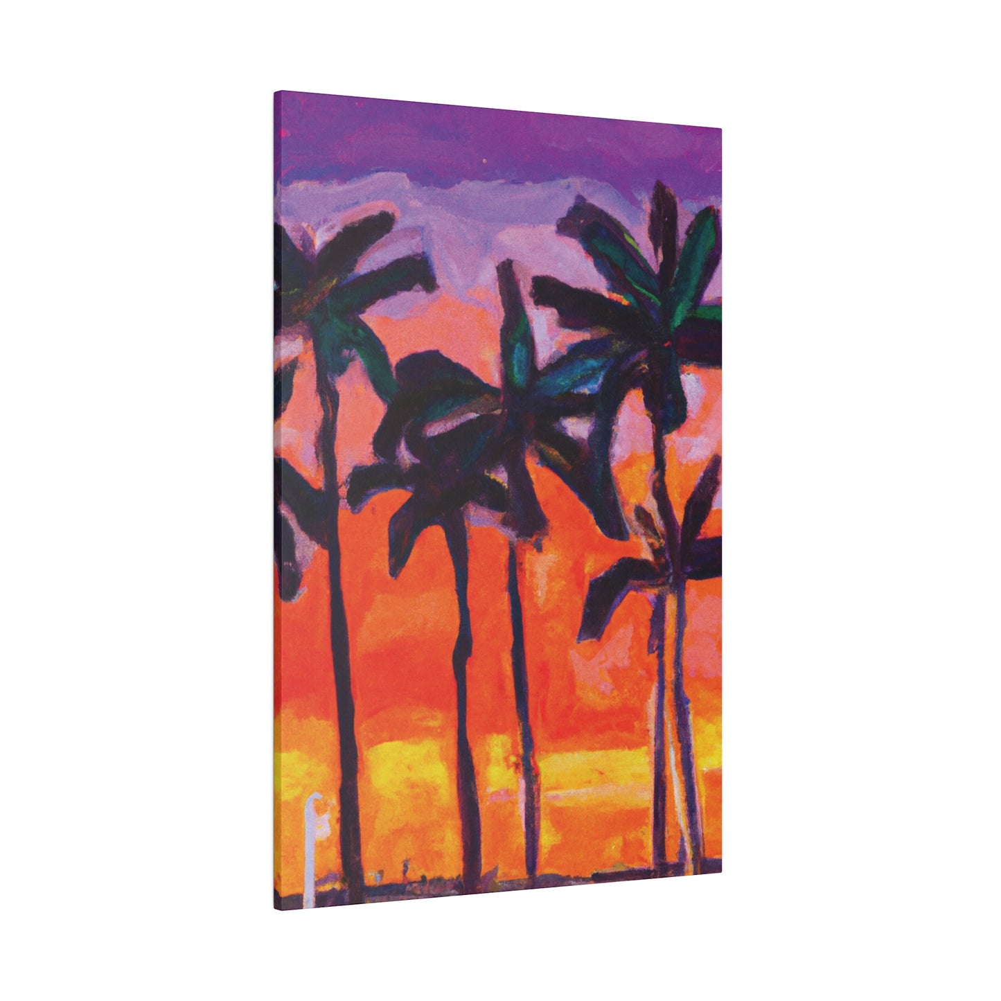 5618V - Miami Beach Sunset Painting Print | Miami | Beach | Sunset | Poster | Home Decor | Wall Art | Canvas