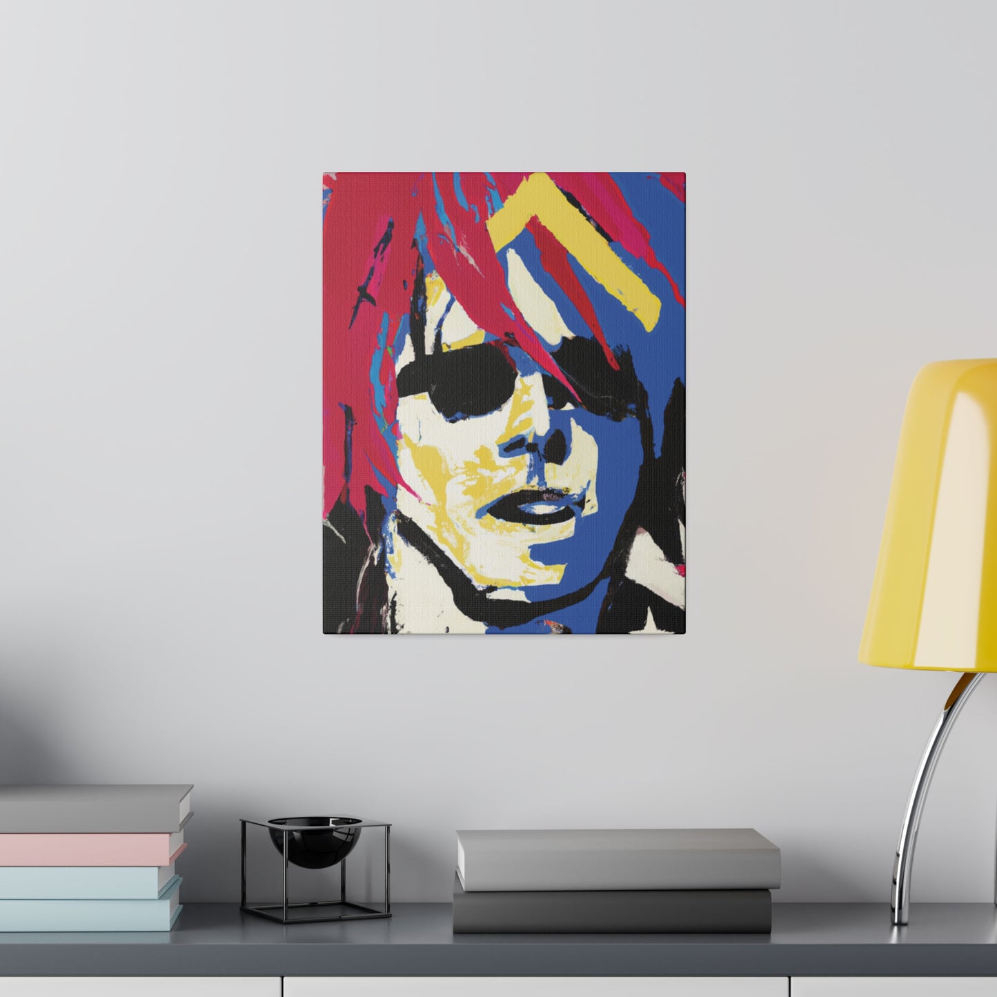 9537K - Rockstar Painting Print | Face | Abstract | Poster | Home Decor | Wall Art | Music Art | Canvas