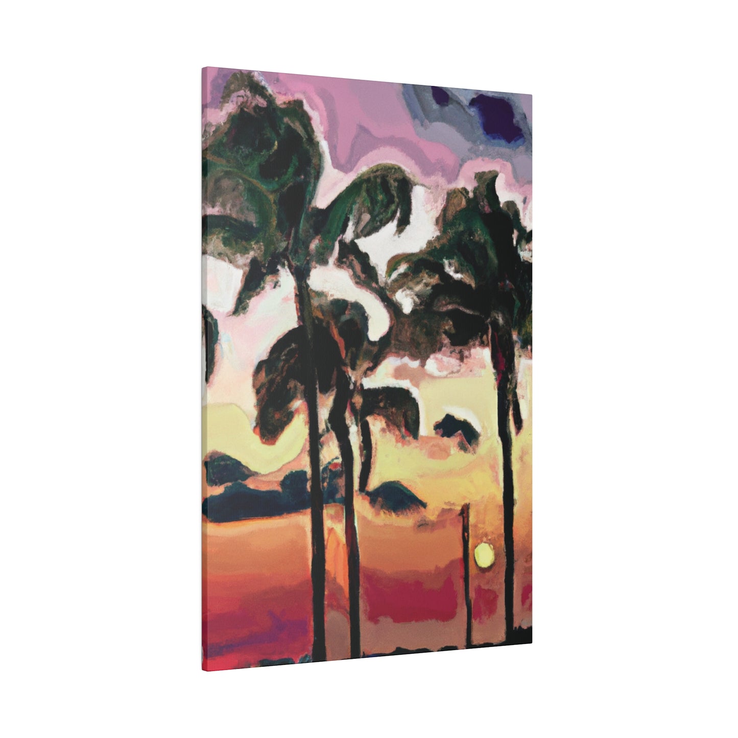 8274F - Miami Beach Sunset Painting Print | Miami | Beach | Sunset | Poster | Home Decor | Wall Art | Canvas