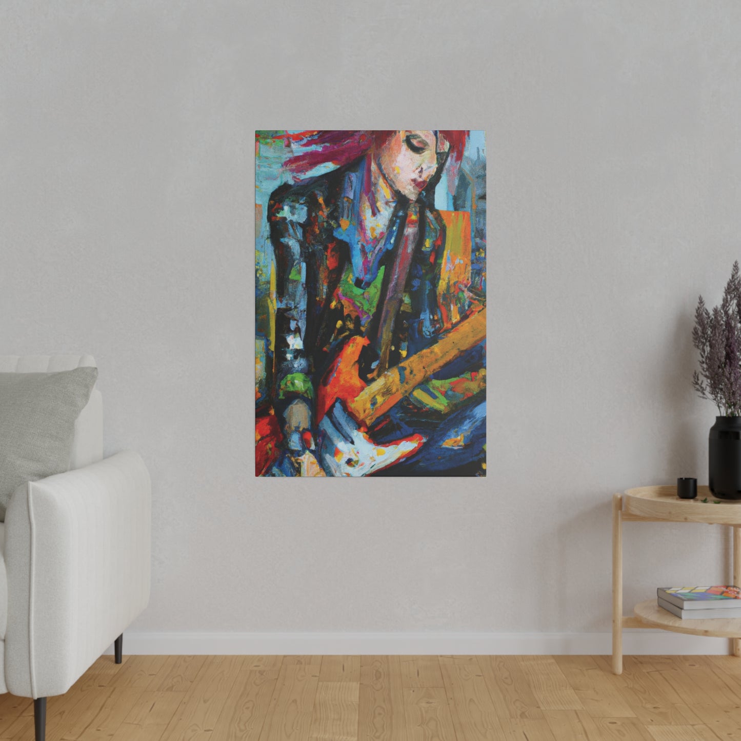 7893K - Rockstar Oil Painting Style Print | Poster | Home Decor | Wall Art | Music Art | Canvas