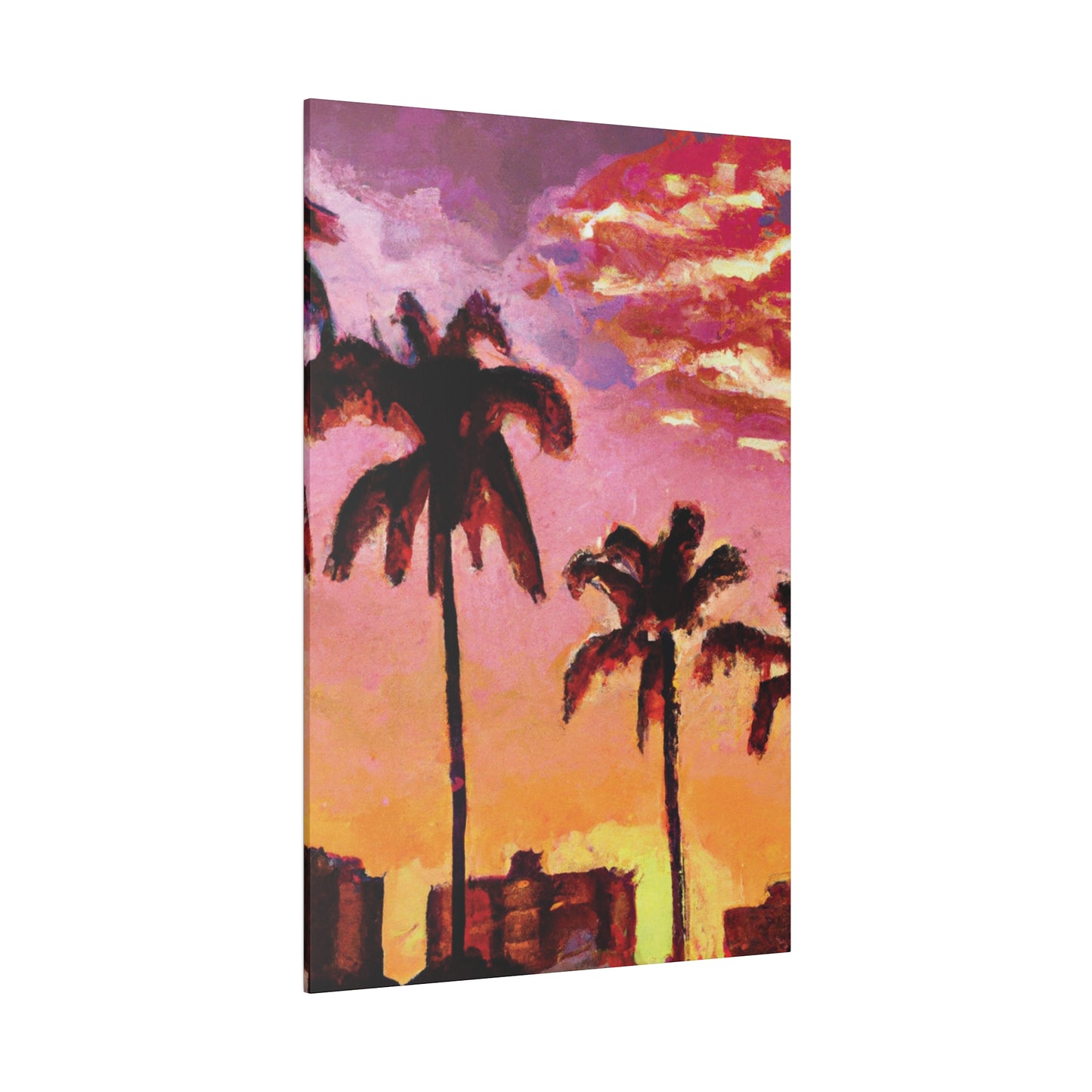 7485A - Miami Beach Sunset Painting Print | Miami | Beach | Sunset | Poster | Home Decor | Wall Art | Canvas