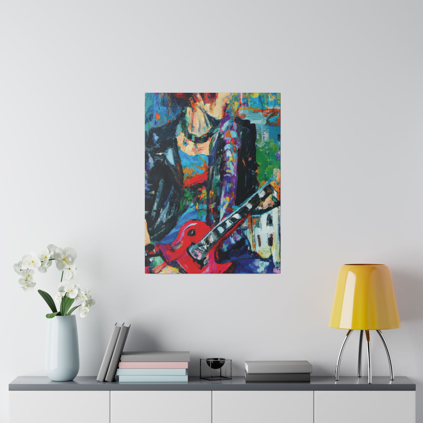 814T - Rockstar Oil Painting Style Print | Poster | Home Decor | Wall Art | Music Art | Canvas