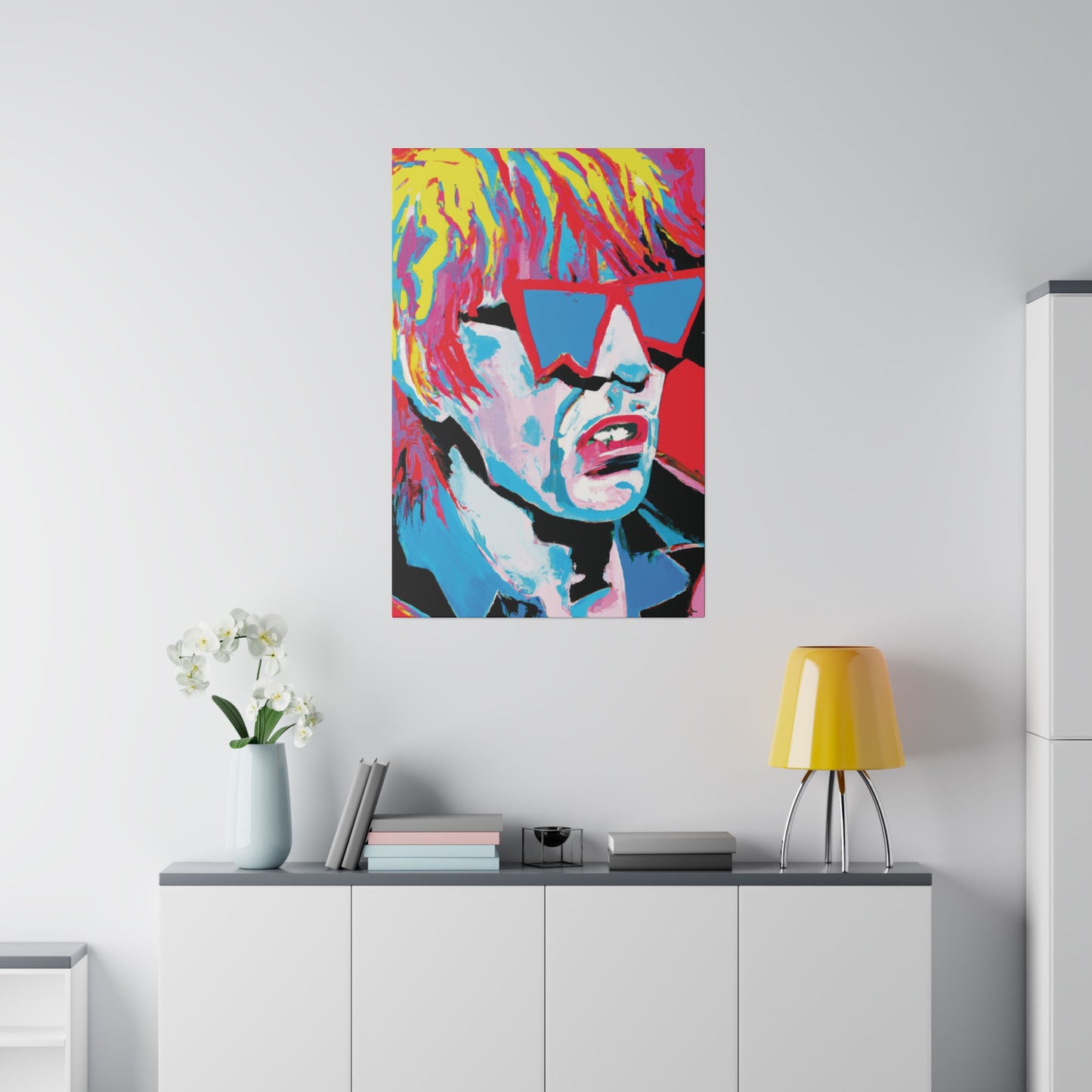 8517X - Rockstar Painting Print | Face | Abstract | Poster | Home Decor | Wall Art | Music Art | Canvas